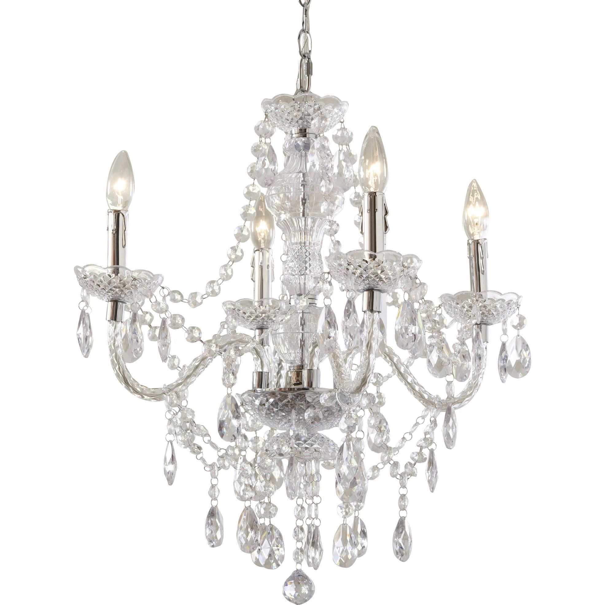 Ice Palace 4 Light Crystal Chandelier | Light Fixture Pertaining To Blanchette 5 Light Candle Style Chandeliers (View 14 of 30)