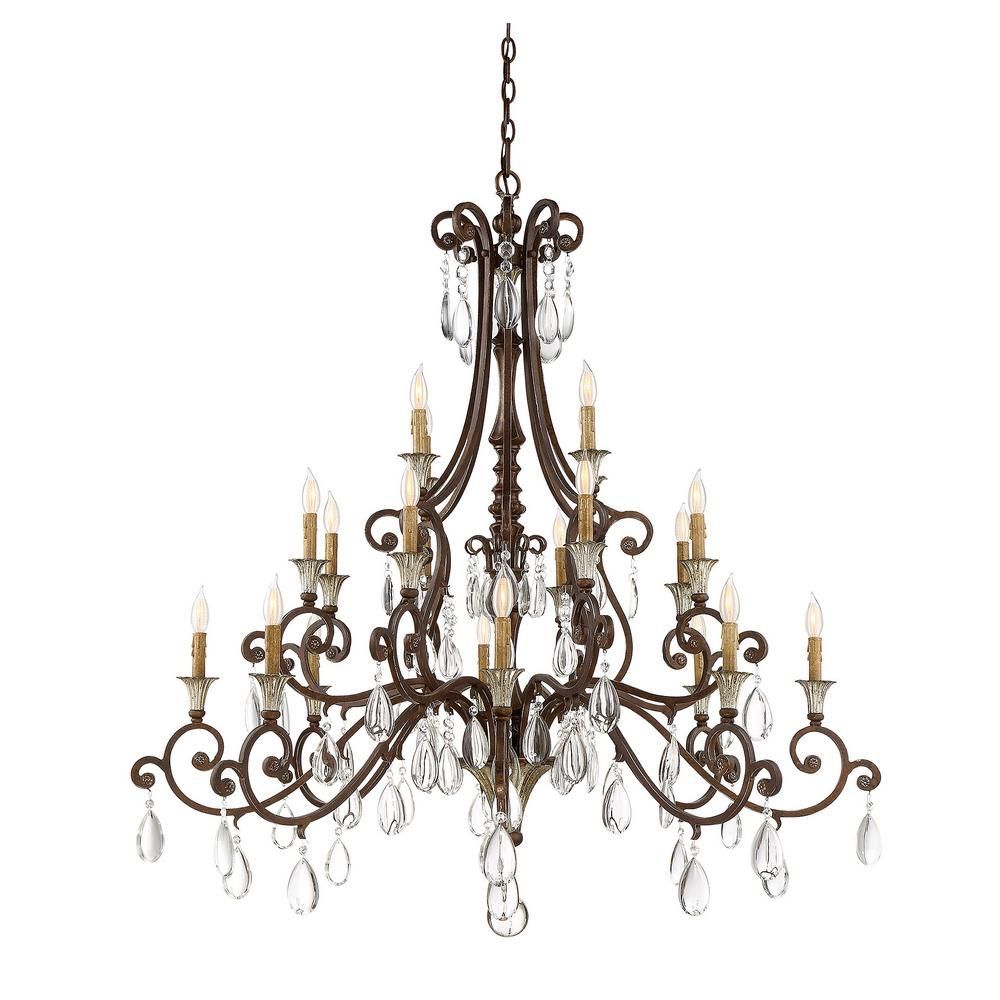 Illumine 20 Light Chandelier New Tortoise Shell With Silver With Regard To Blanchette 5 Light Candle Style Chandeliers (View 30 of 30)