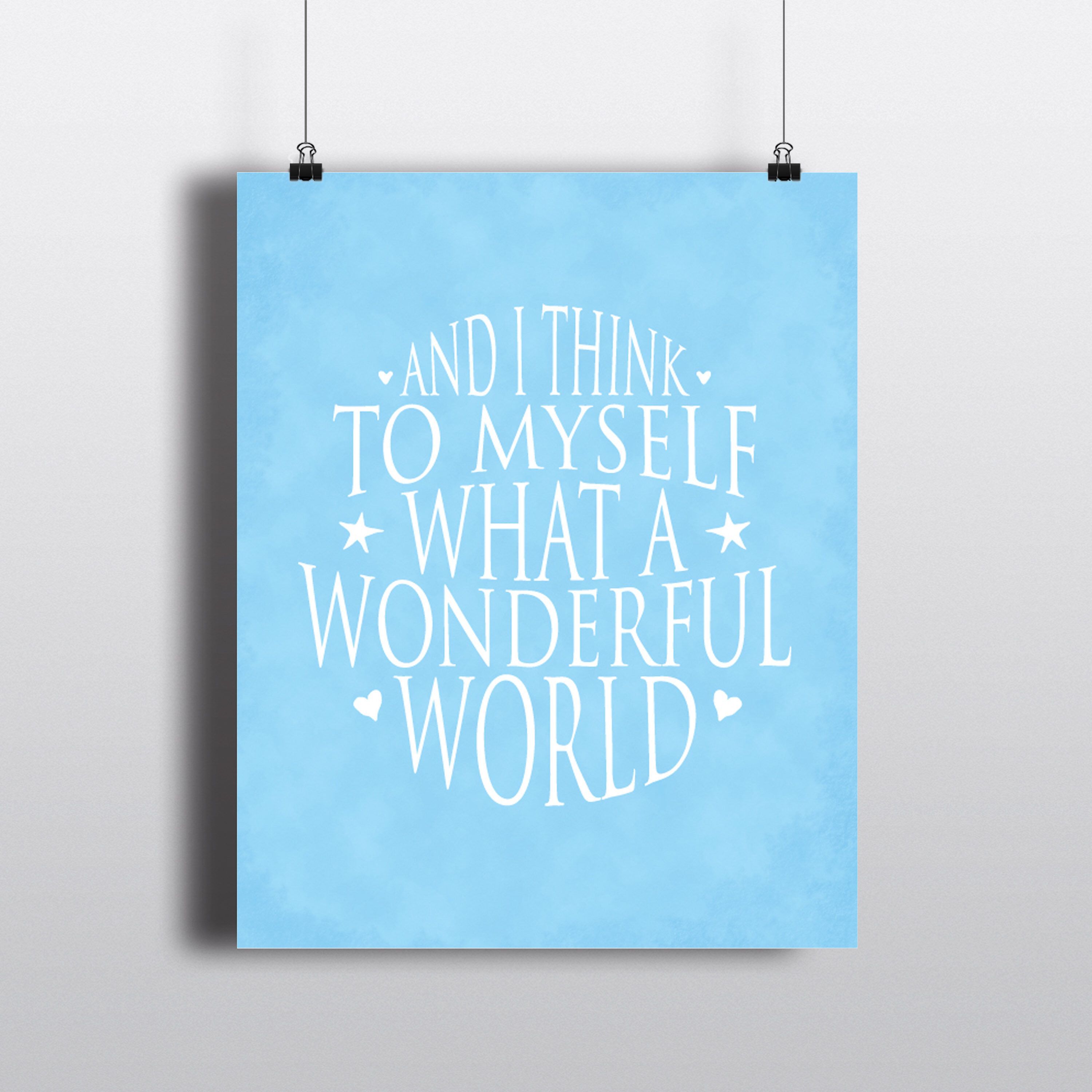 Inspirational Nursery Wall Decor – And I Think To Myself With Regard To Wonderful World Wall Decor (View 26 of 30)