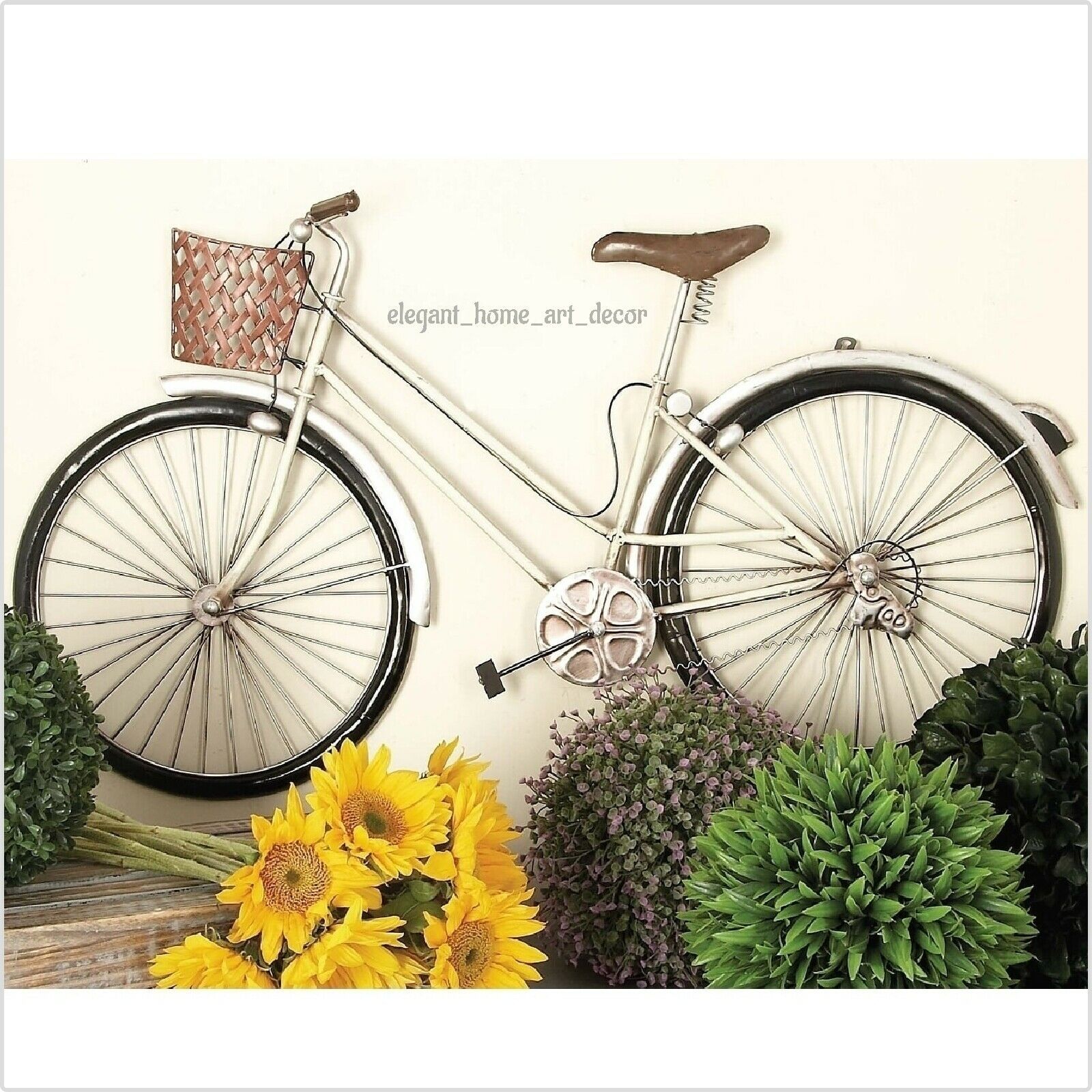 Iron Bicycle Wall Decor Old Fashioned Farmhouse Rustic Road Bike Cycle  Sculpture In Bike Wall Decor (View 20 of 30)