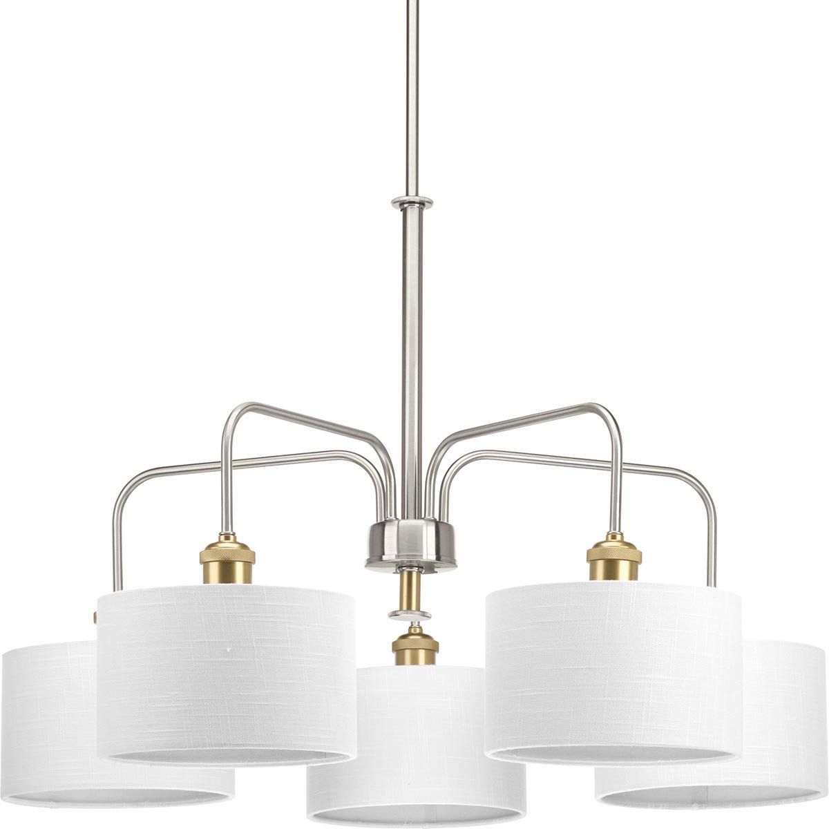 Jamiya 5 Light Shaded Chandelier With Regard To Breithaup 4 Light Drum Chandeliers (Photo 28 of 30)