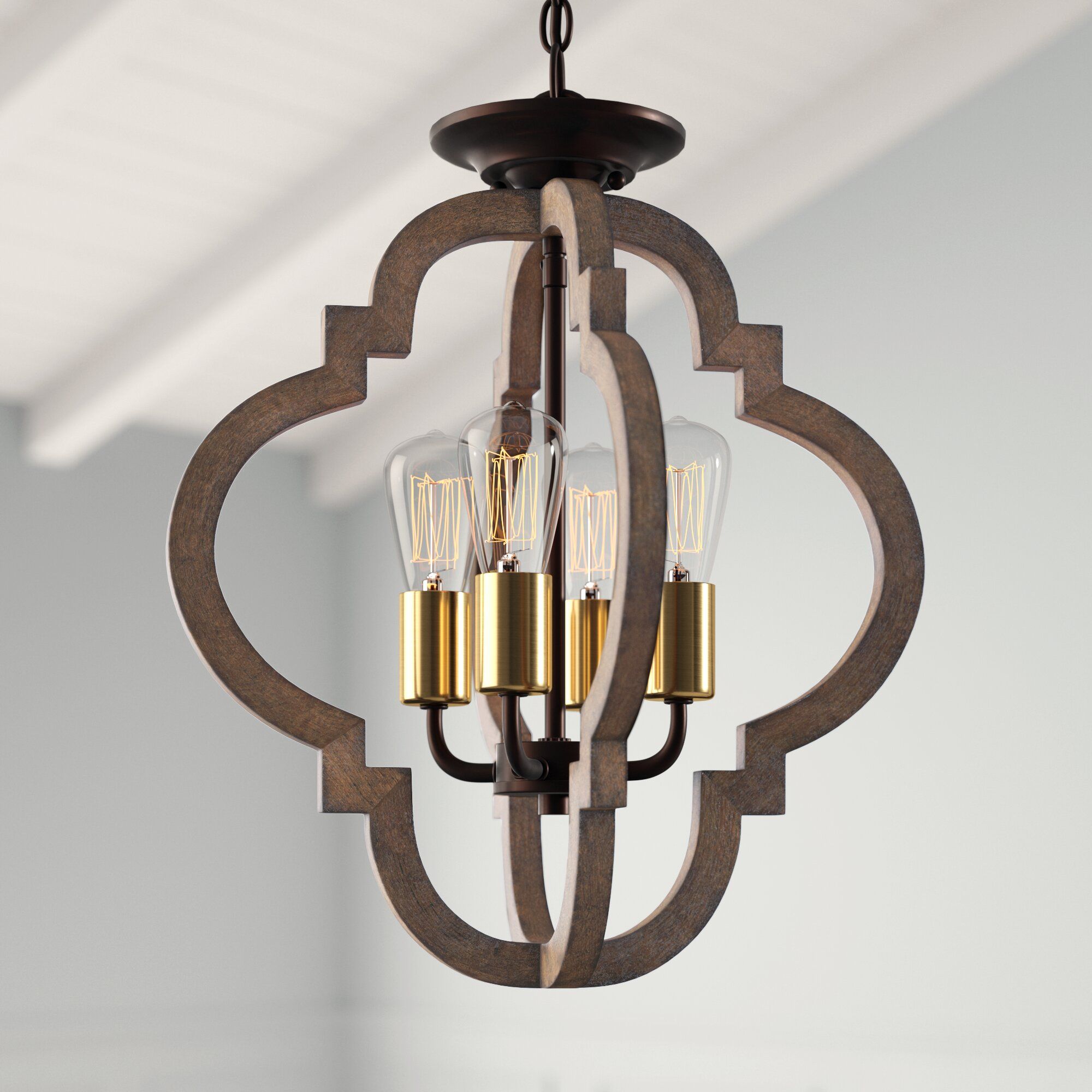 Kaycee 4 Light Geometric Chandelier Intended For Phifer 6 Light Empire Chandeliers (View 25 of 30)