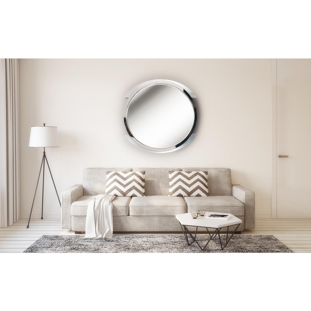 Kenroy Home Maiar Round Steel Vanity Wall Mirror 60234 – The For Swagger Accent Wall Mirrors (View 15 of 30)