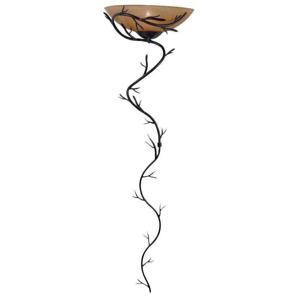 Kenroy Home Twigs 1 Light Bronze Wallchiere For Proctor 1 Light Bowl Pendants (View 26 of 30)