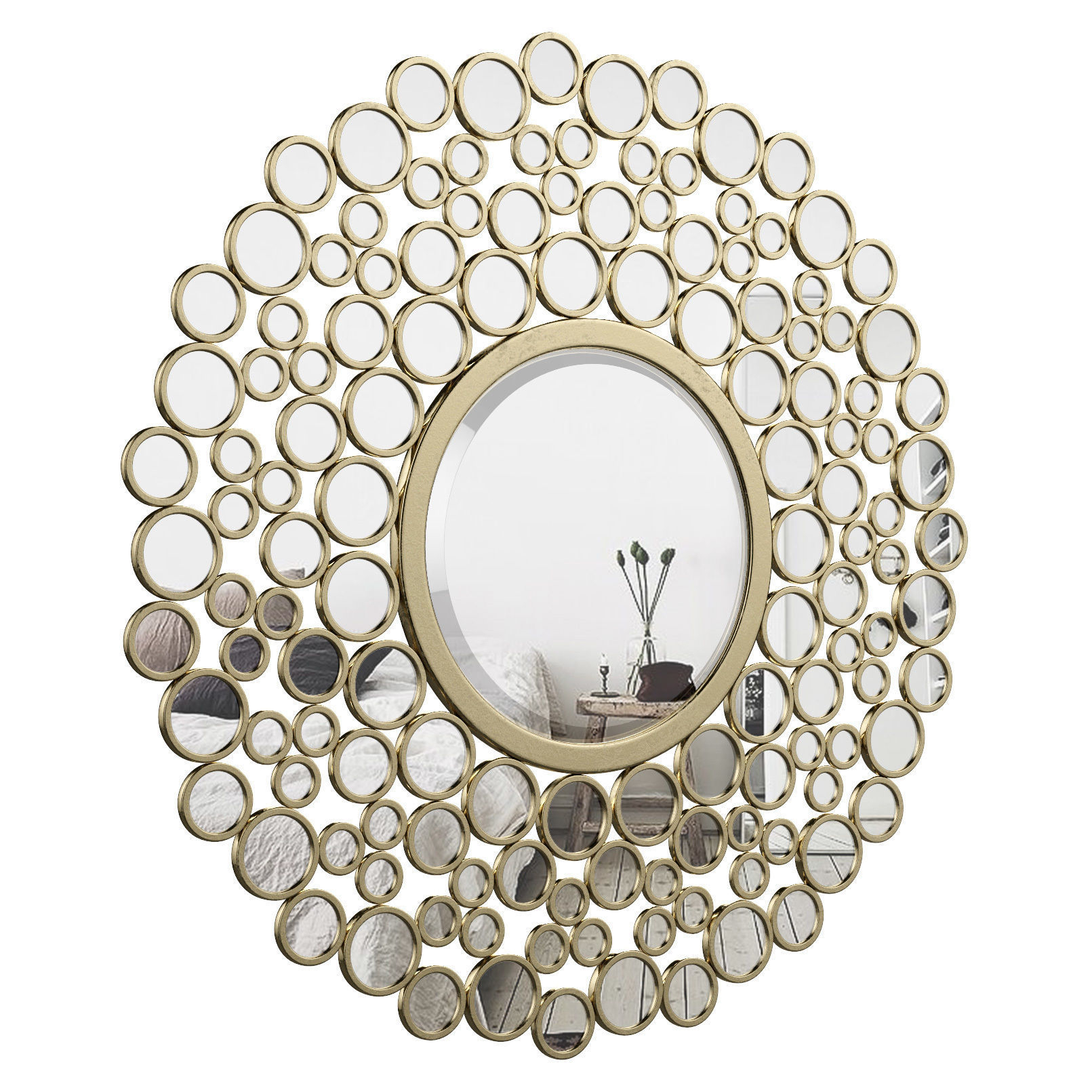 Kentwood Round Wall Mirror Vkgl1574 | 3d Model For Kentwood Round Wall Mirrors (Photo 1 of 30)