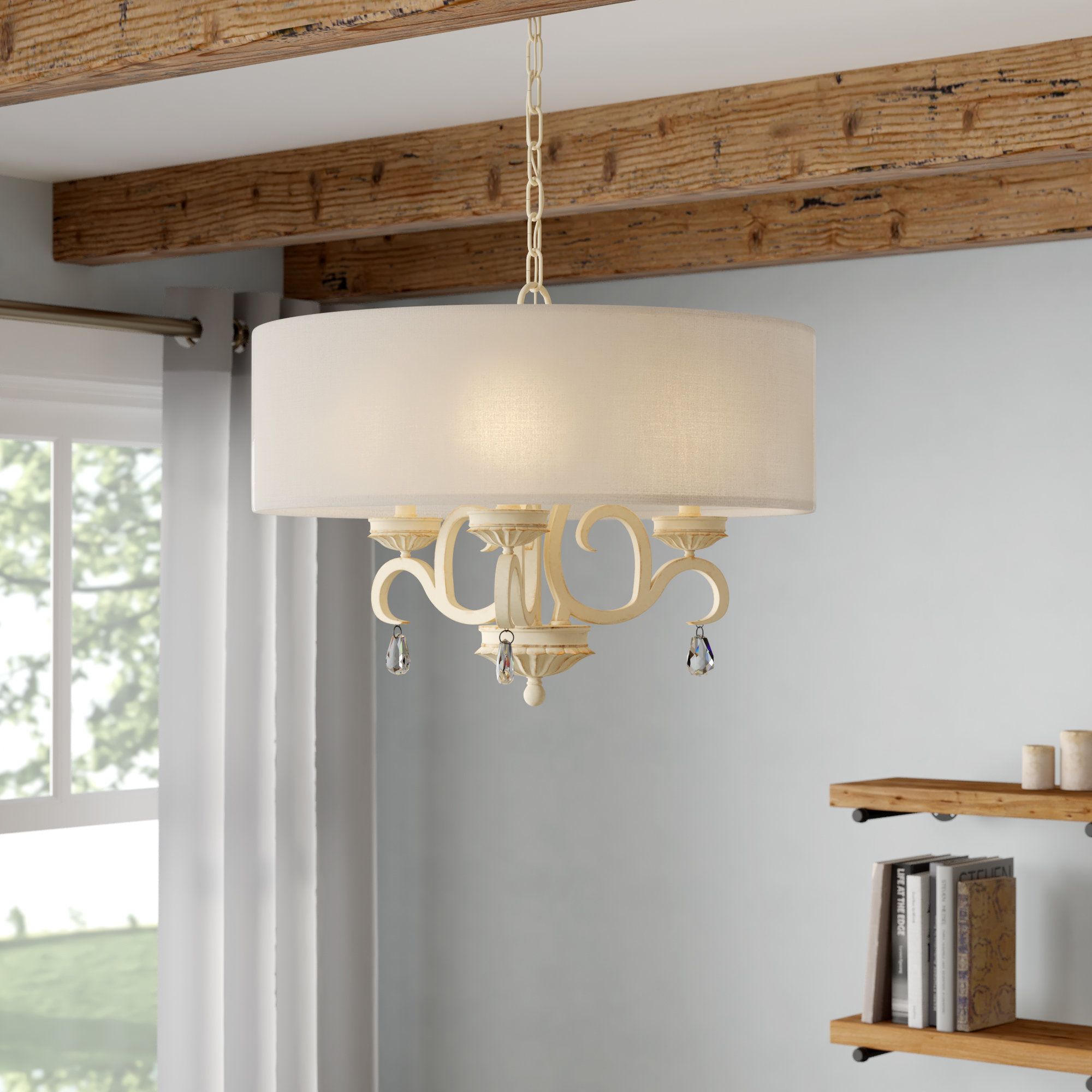 Khaled 3 Light Drum Chandelier Intended For Burton 5 Light Drum Chandeliers (View 24 of 30)