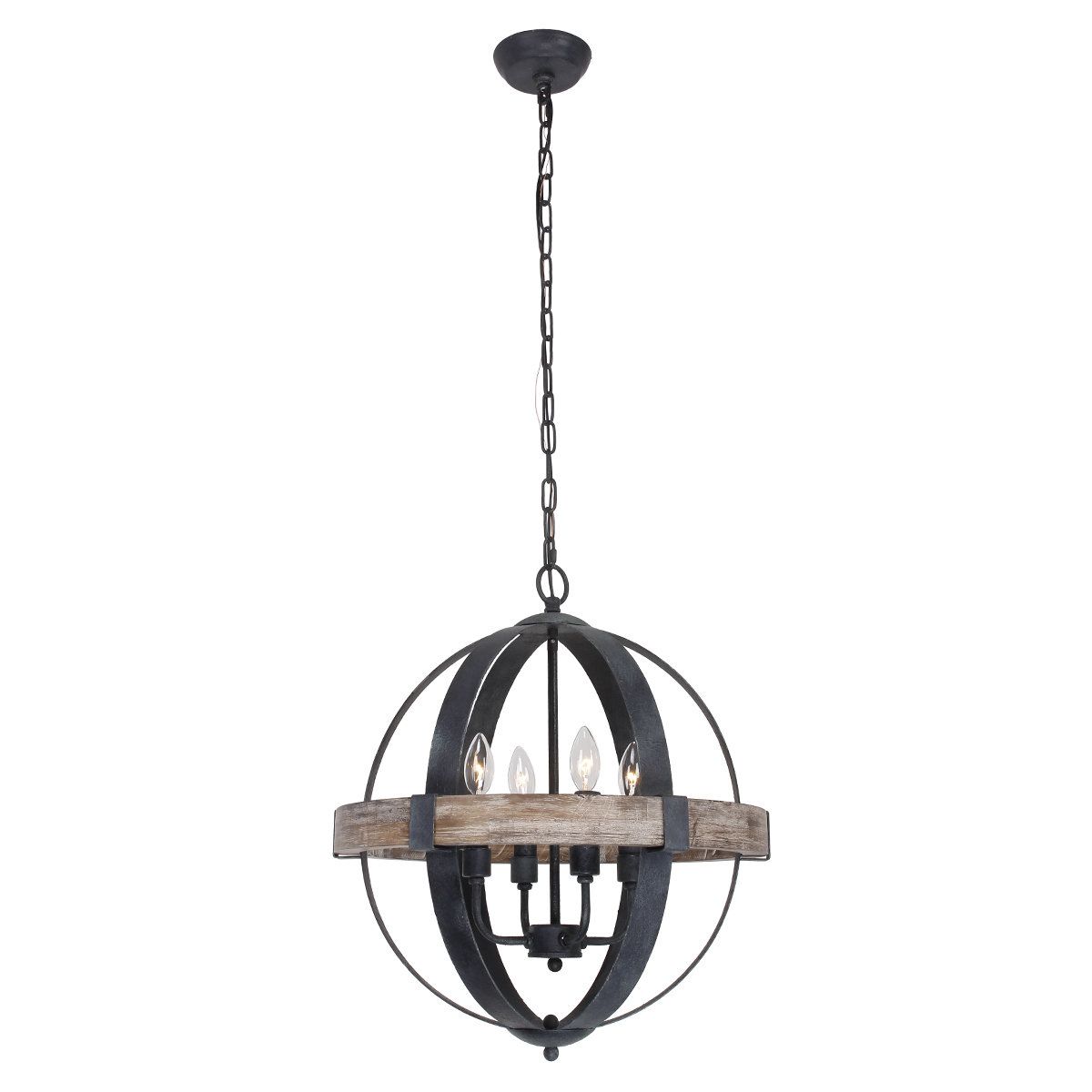 Landwehr 4 Light Chandelier Intended For Donna 4 Light Globe Chandeliers (View 13 of 30)