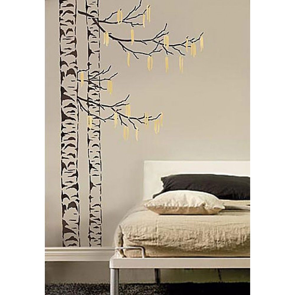 Large Tree Stencils For Easy Wall Decor. Reusable Large Stencils For Walls. Regarding Tree Wall Decor (Photo 30 of 30)