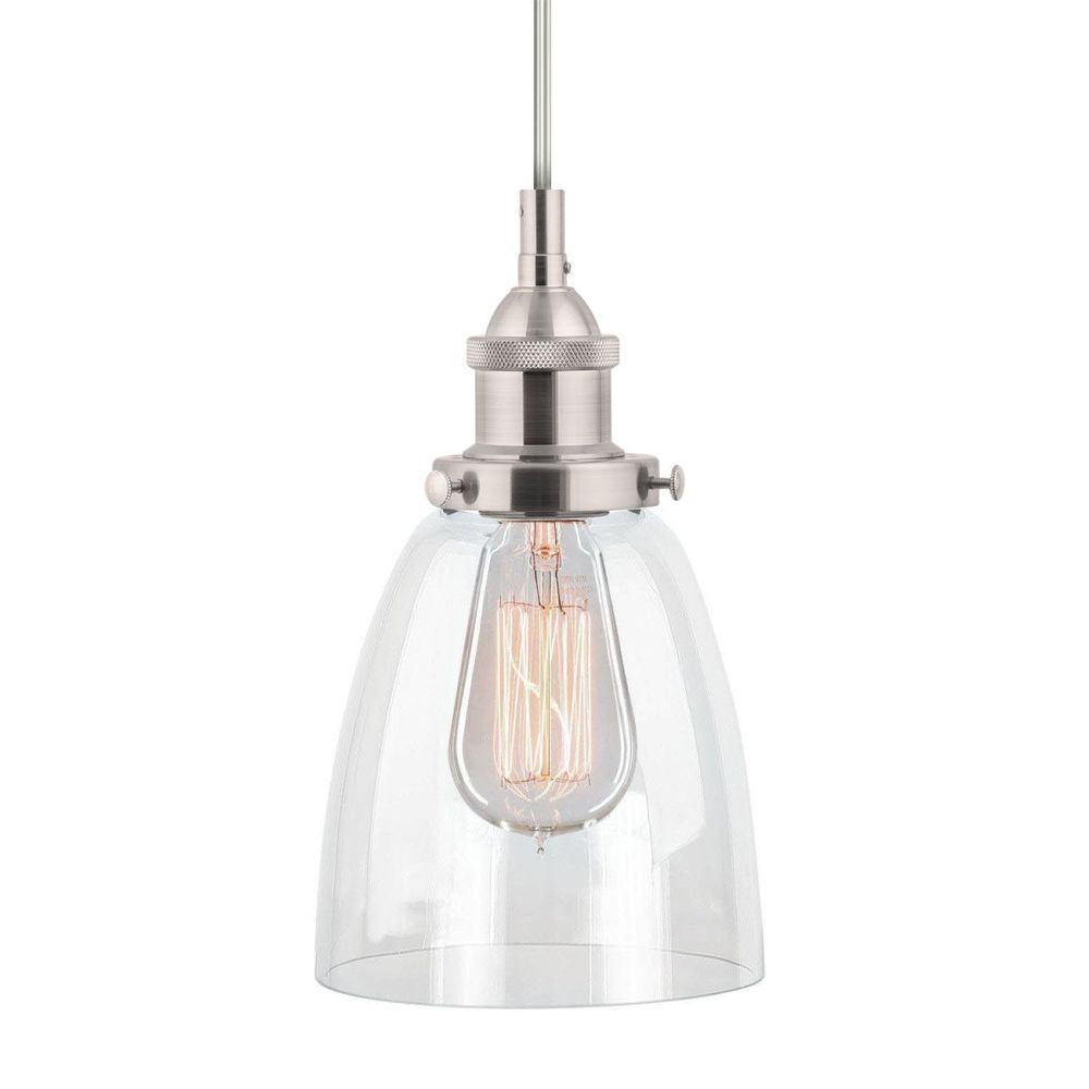 Linea Di Liara Fiorentino Brushed Nickel One Light Ind For Roslindale 1 Light Single Bell Pendants (Photo 26 of 30)