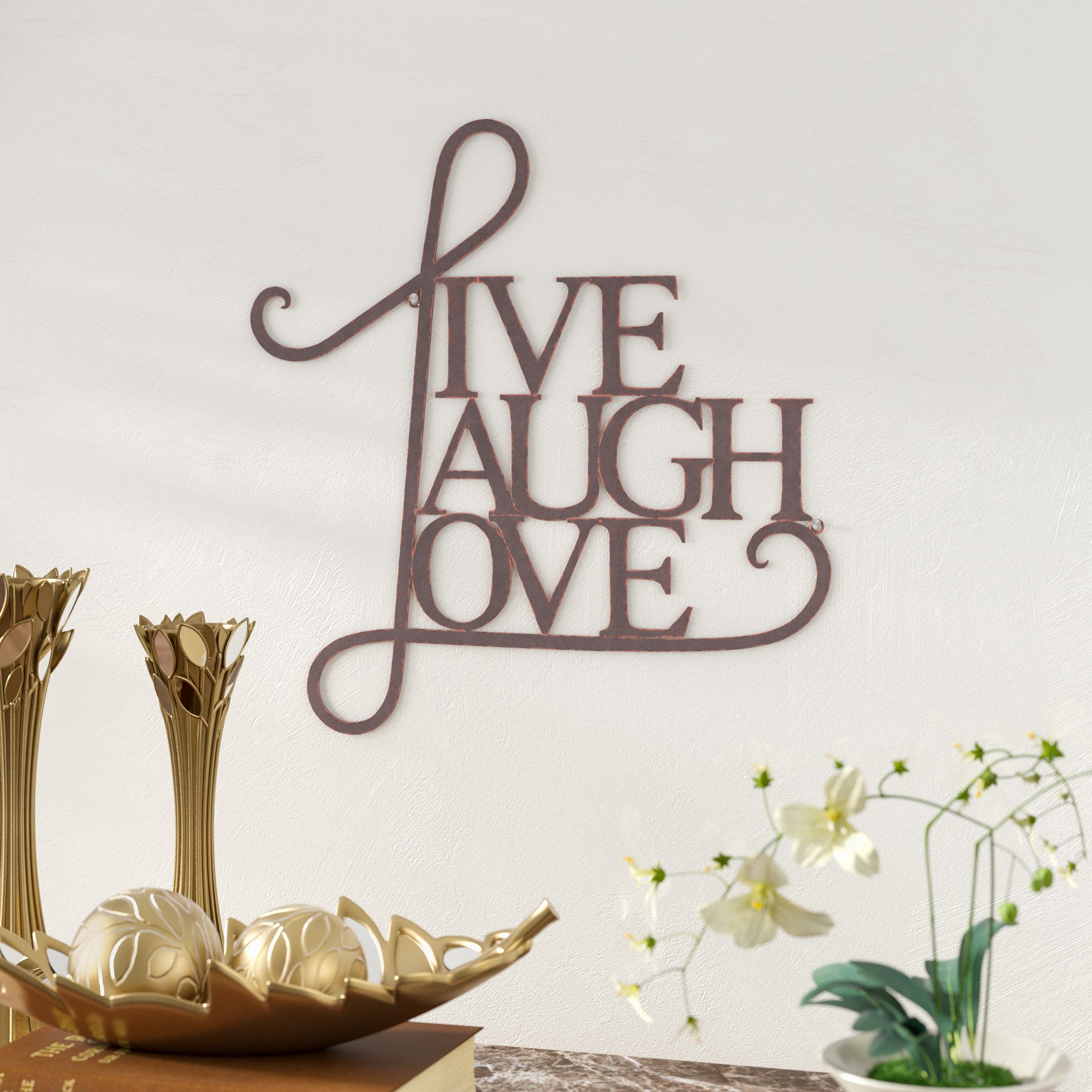 Featured Photo of 30 Inspirations Live, Laugh, Love Antique Copper Wall Decor