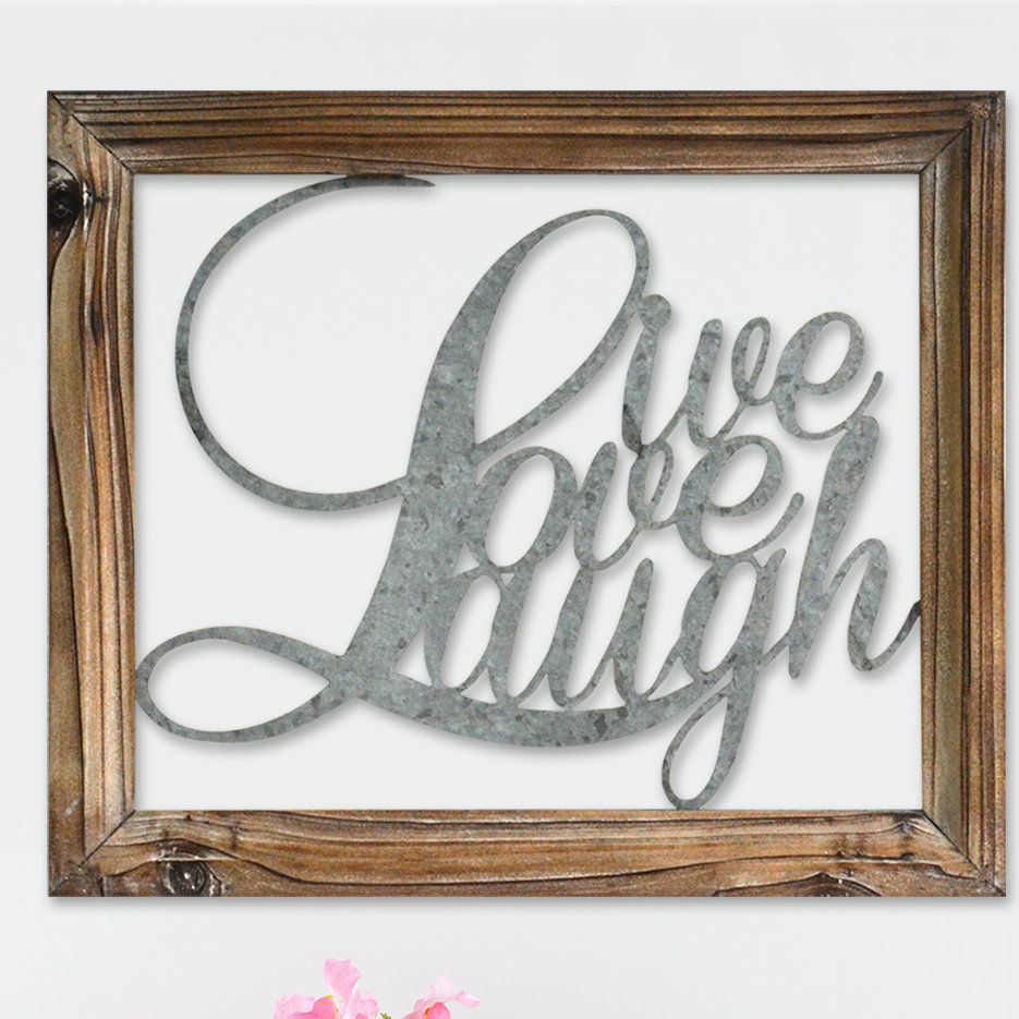Live Laugh Love Decor | Wayfair.ca Regarding Live, Laugh, Love Antique Copper Wall Decor (Photo 10 of 30)