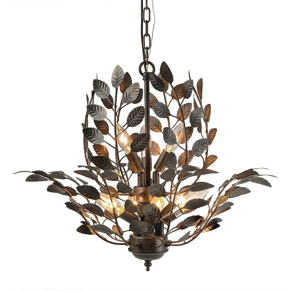 Lnc 9 Light Bronze Leaves Chandelier For Kenedy 9 Light Candle Style Chandeliers (View 29 of 30)