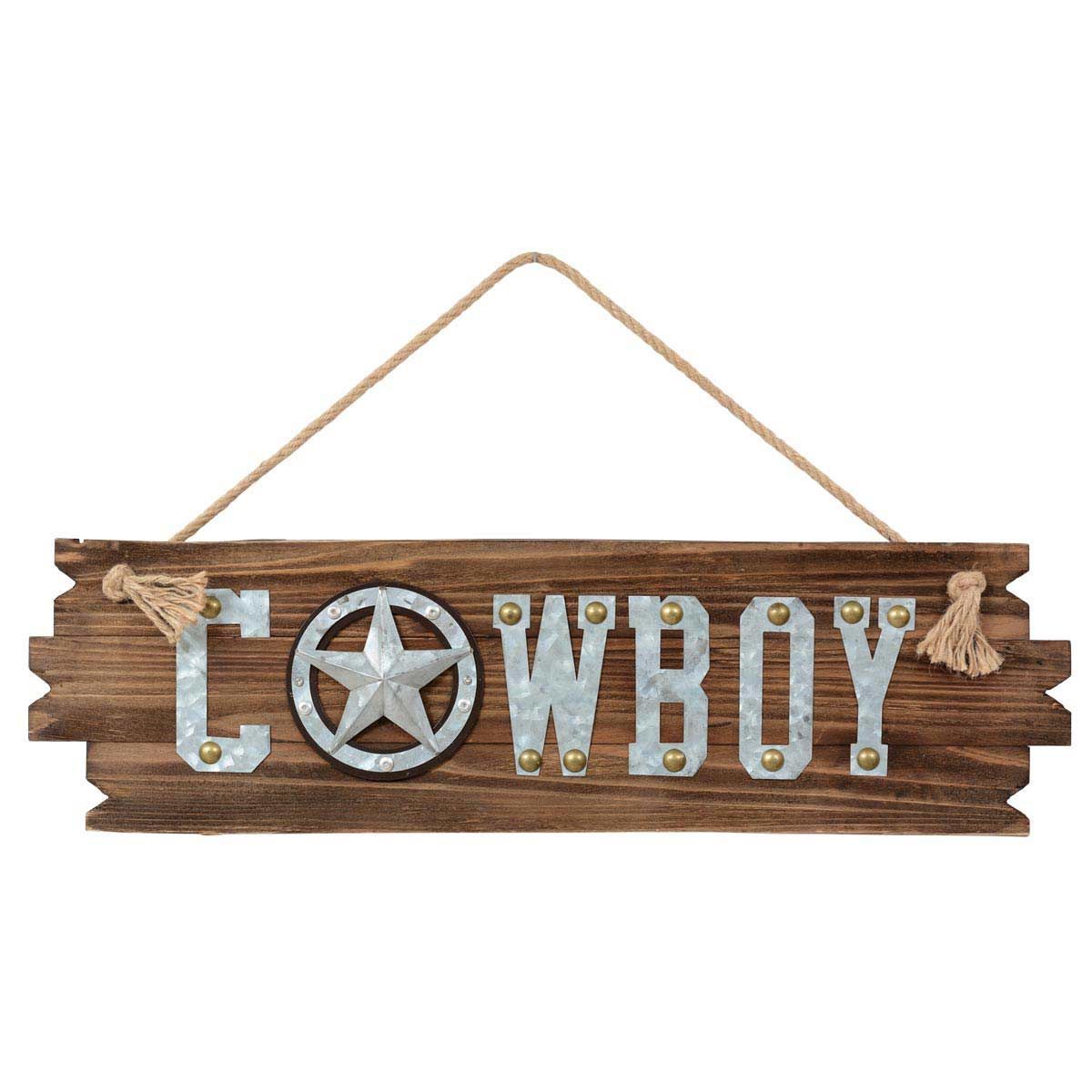 Lone Star Cowboy Wood Wall Art – Clearance With Metal Rope Wall Sign Wall Decor (View 25 of 30)