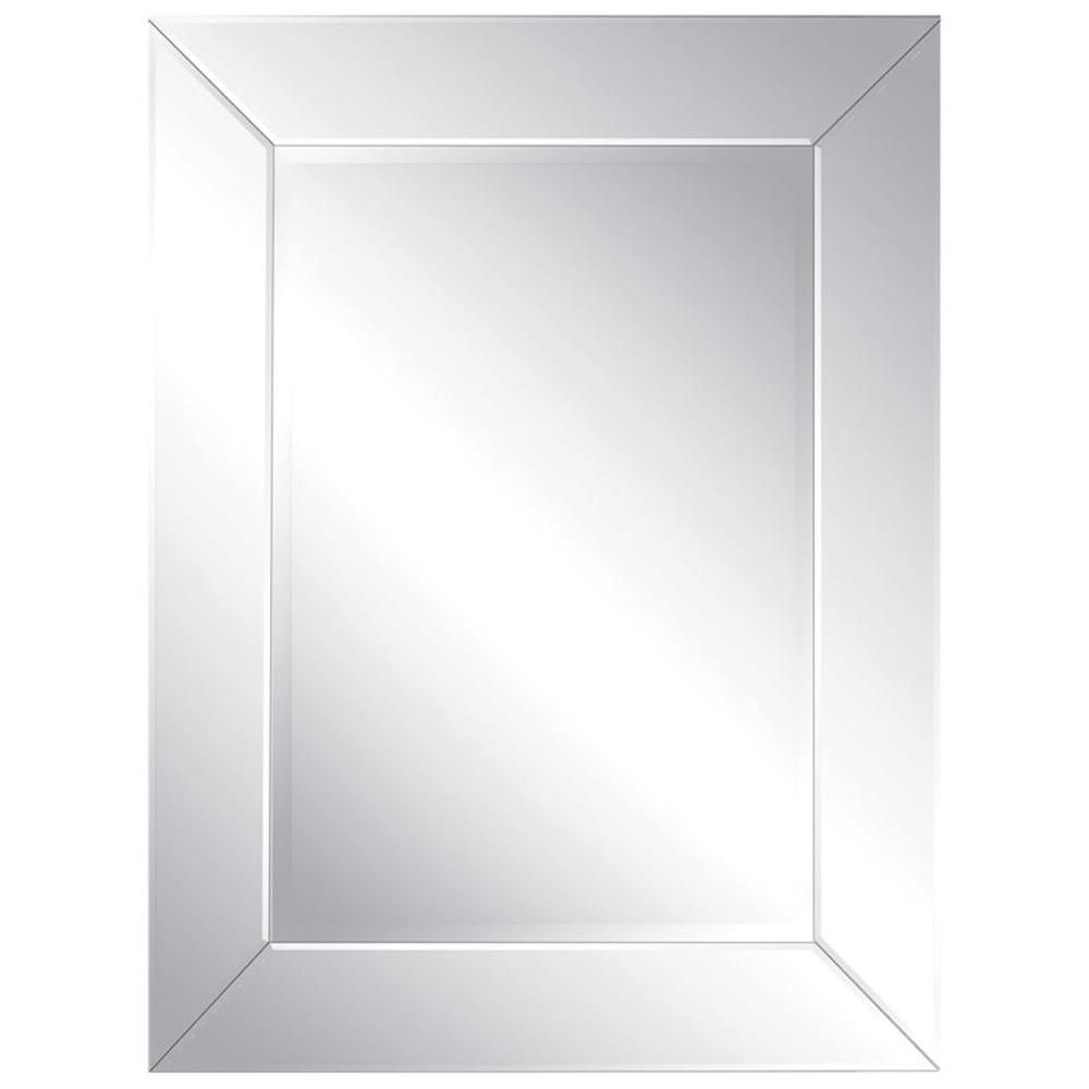 Luna 40 In. X 30 In. All Glass Mirror Regarding Luna Accent Mirrors (Photo 25 of 30)