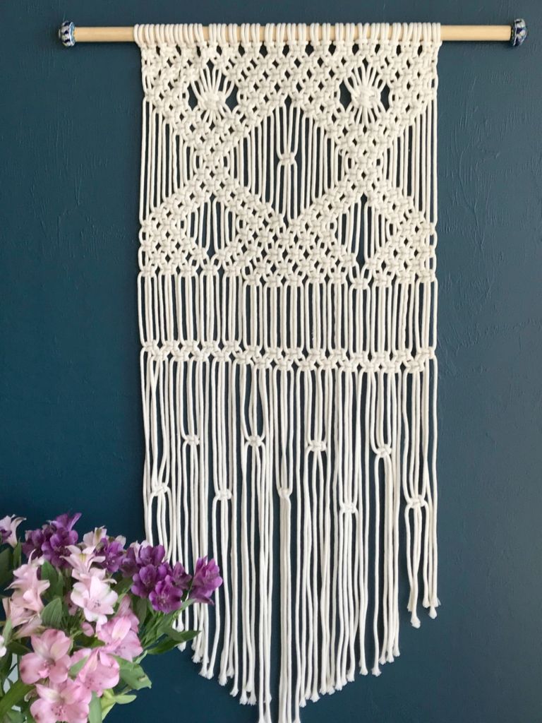 Macrame Wallhanging For Beginners – My French Twist For Floral Patterned Over The Door Wall Decor (Photo 22 of 30)