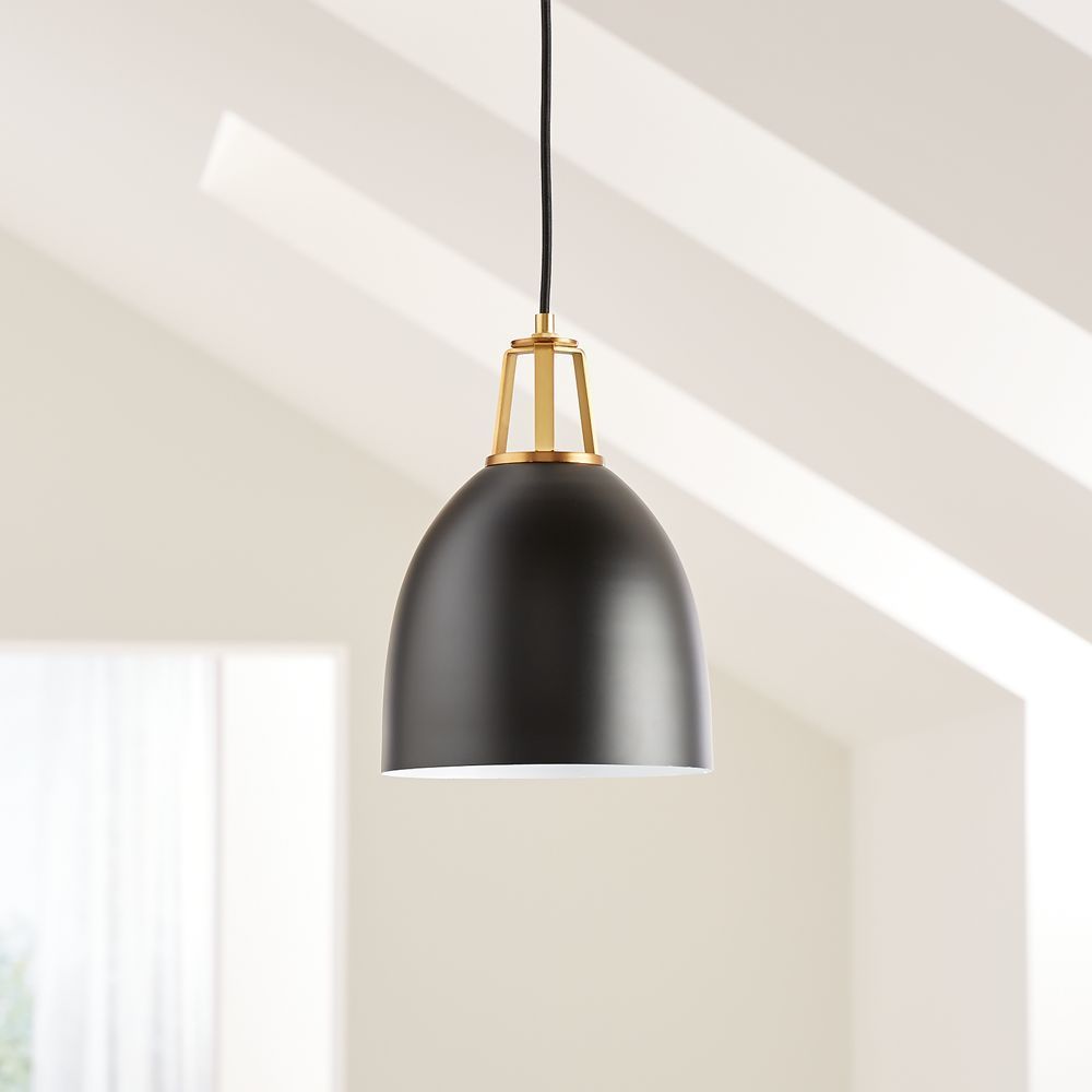 Maddox Black Dome Pendant Small With Brass Socket In 2019 With Ryker 1 Light Single Dome Pendants (Photo 20 of 30)