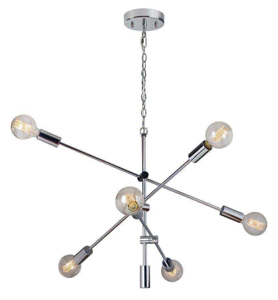 Marco De Cruz – Six Light Small Pendant | Lighting | Ceiling In Eladia 6 Light Sputnik Chandeliers (Photo 28 of 30)