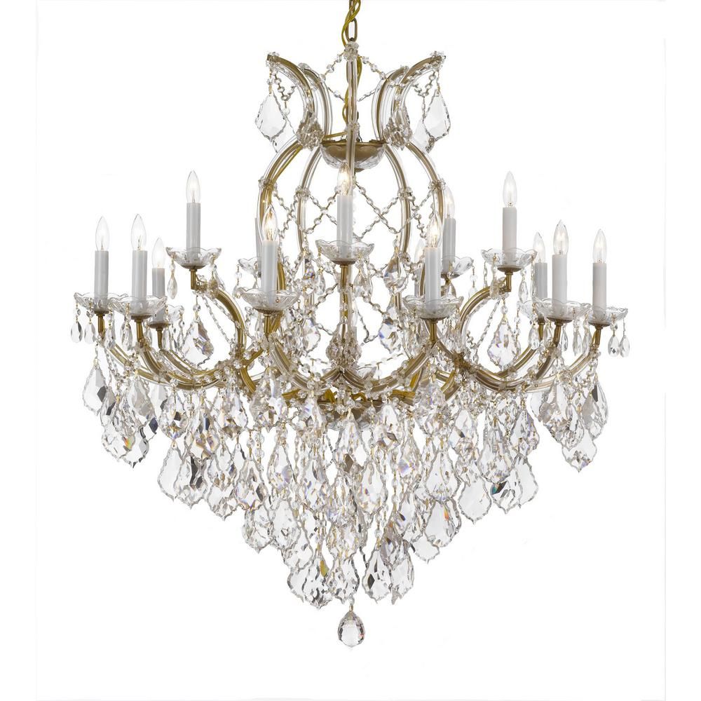 Maria Theresa 16 Light Crystal Chandelier Gold Inside Thresa 5 Light Shaded Chandeliers (View 23 of 30)