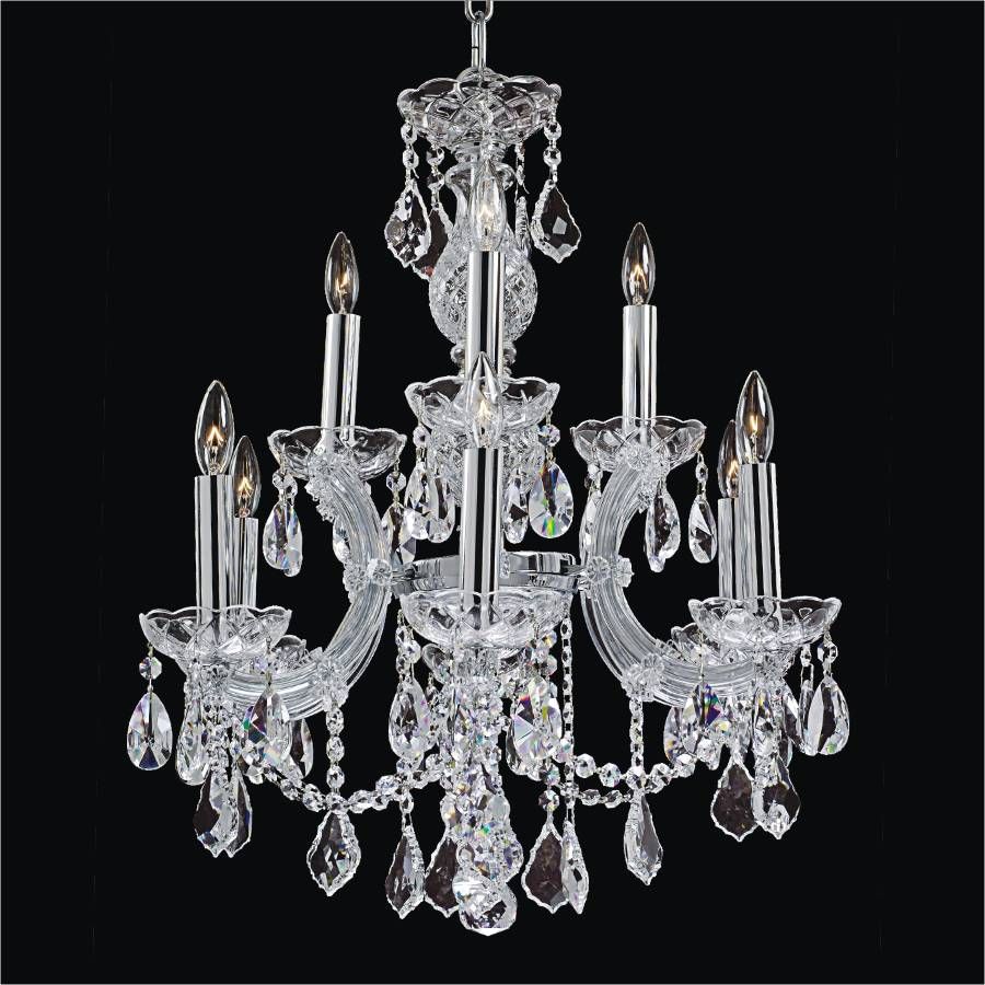 Maria Theresa 561ld Leaf Prism Chandeliers | 6 – 12 Light – Glow® Pertaining To Thresa 5 Light Shaded Chandeliers (Photo 21 of 30)