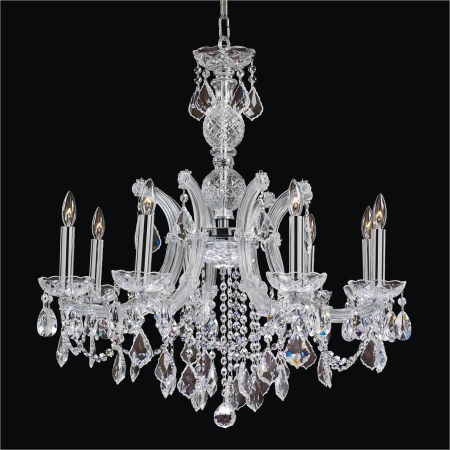 Maria Theresa 561ld Leaf Prism Hanging Light | 8 Light For Thresa 5 Light Shaded Chandeliers (View 5 of 30)