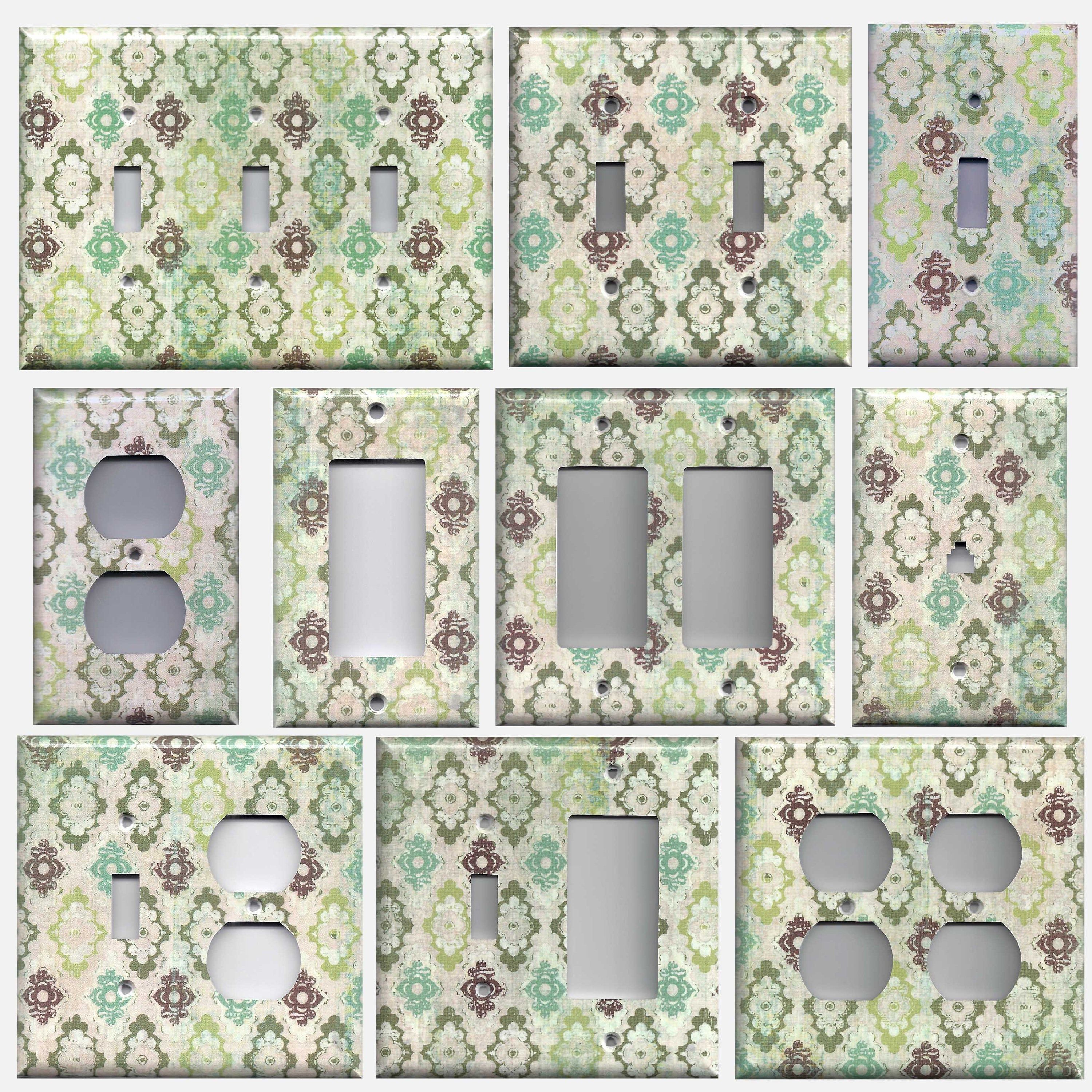 Medallion Wall Art Light Switch Covers And Outlet Plate Covers ; Rustic  Wall Decor, Farm House Decor, Shabby Chic Bathroom Intended For Shabby Medallion Wall Decor (Photo 26 of 30)
