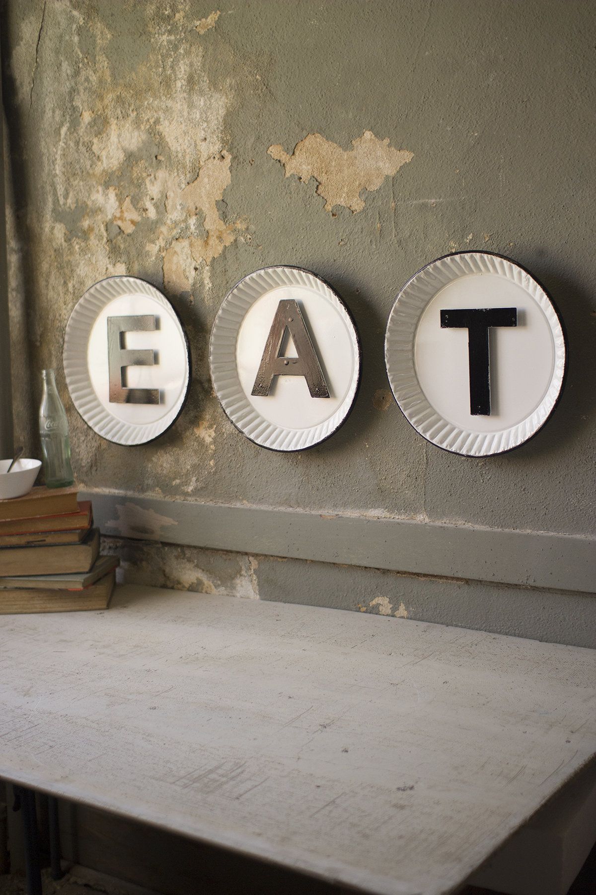 Metal Eat Sign | Wayfair.ca With Grey "eat" Sign With Rebar Decor (Photo 6 of 30)