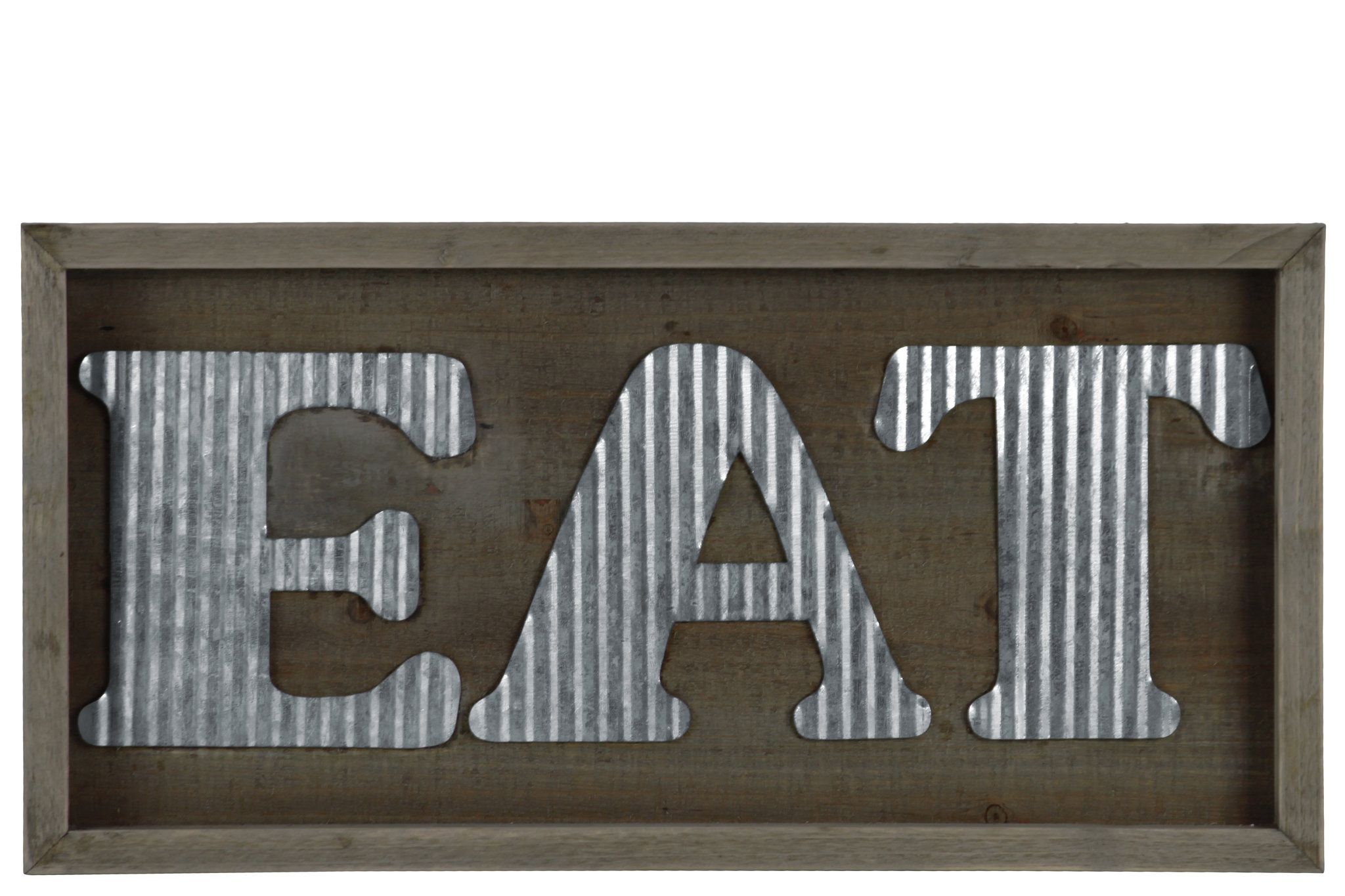 Metal Eat Sign | Wayfair.ca Within Grey &quot;eat&quot; Sign With Rebar Decor (Photo 9 of 30)