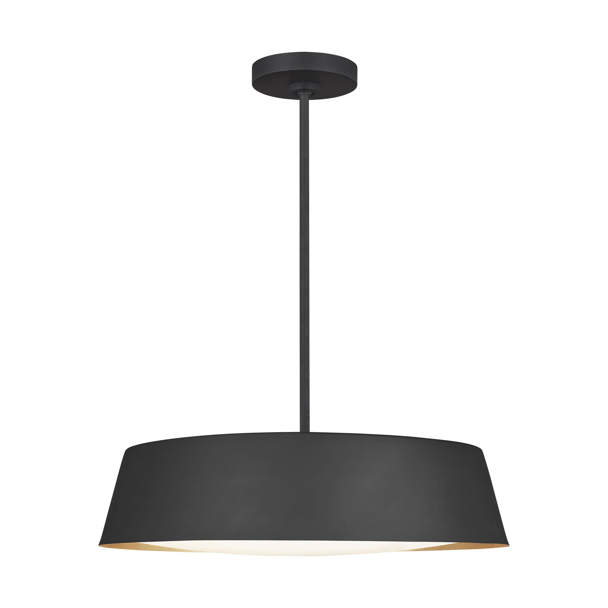 Modern Black Pendant Lighting | Allmodern With Ryker 1 Light Single Dome Pendants (Photo 15 of 30)
