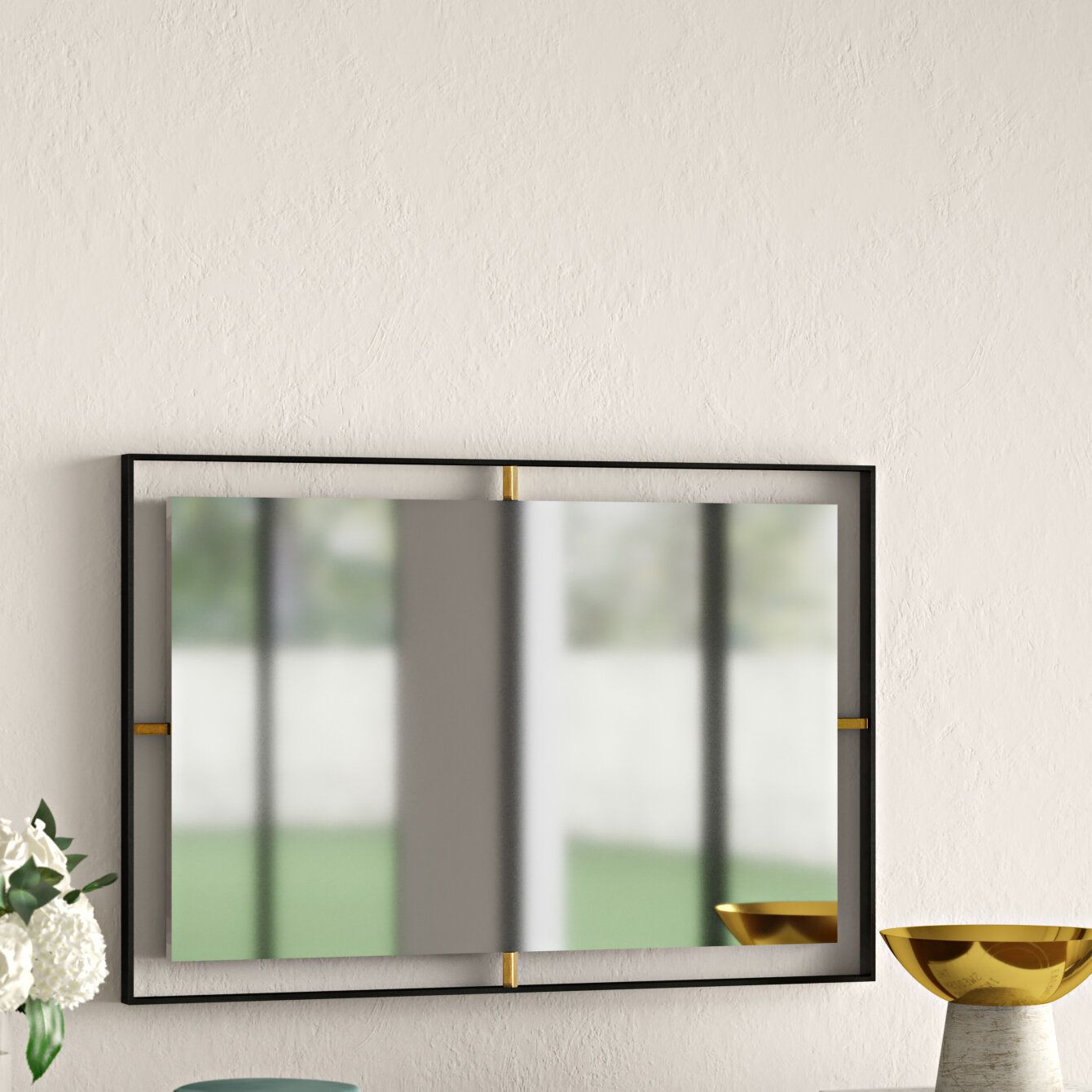 Modern & Contemporary Geometric Rectangle Mirror | Allmodern Regarding Pennsburg Rectangle Wall Mirrors (View 20 of 30)