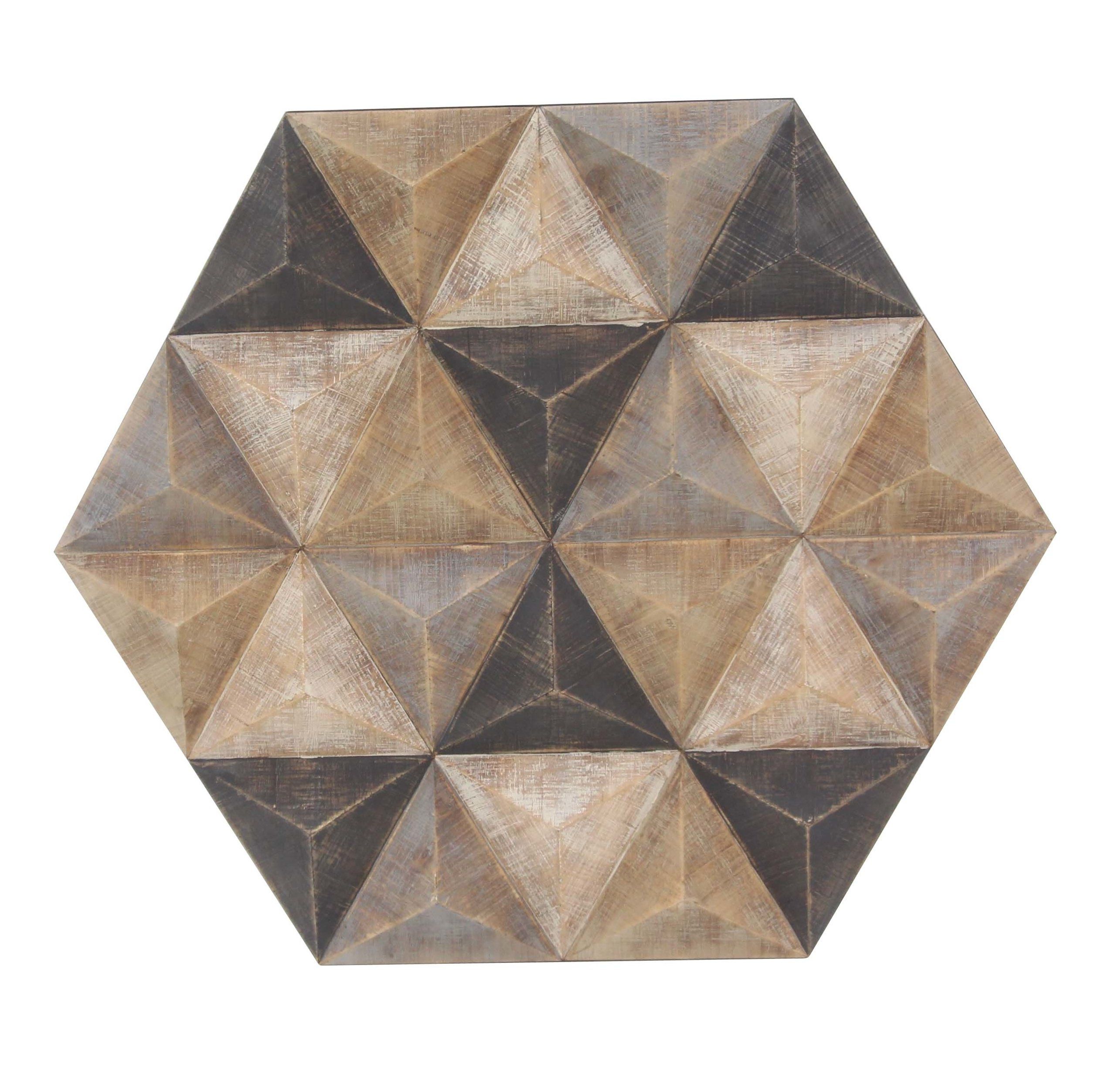 Modern & Contemporary Hexagon Wall Decor | Allmodern Intended For Brown Metal Tribal Arrow Wall Decor (Photo 18 of 30)