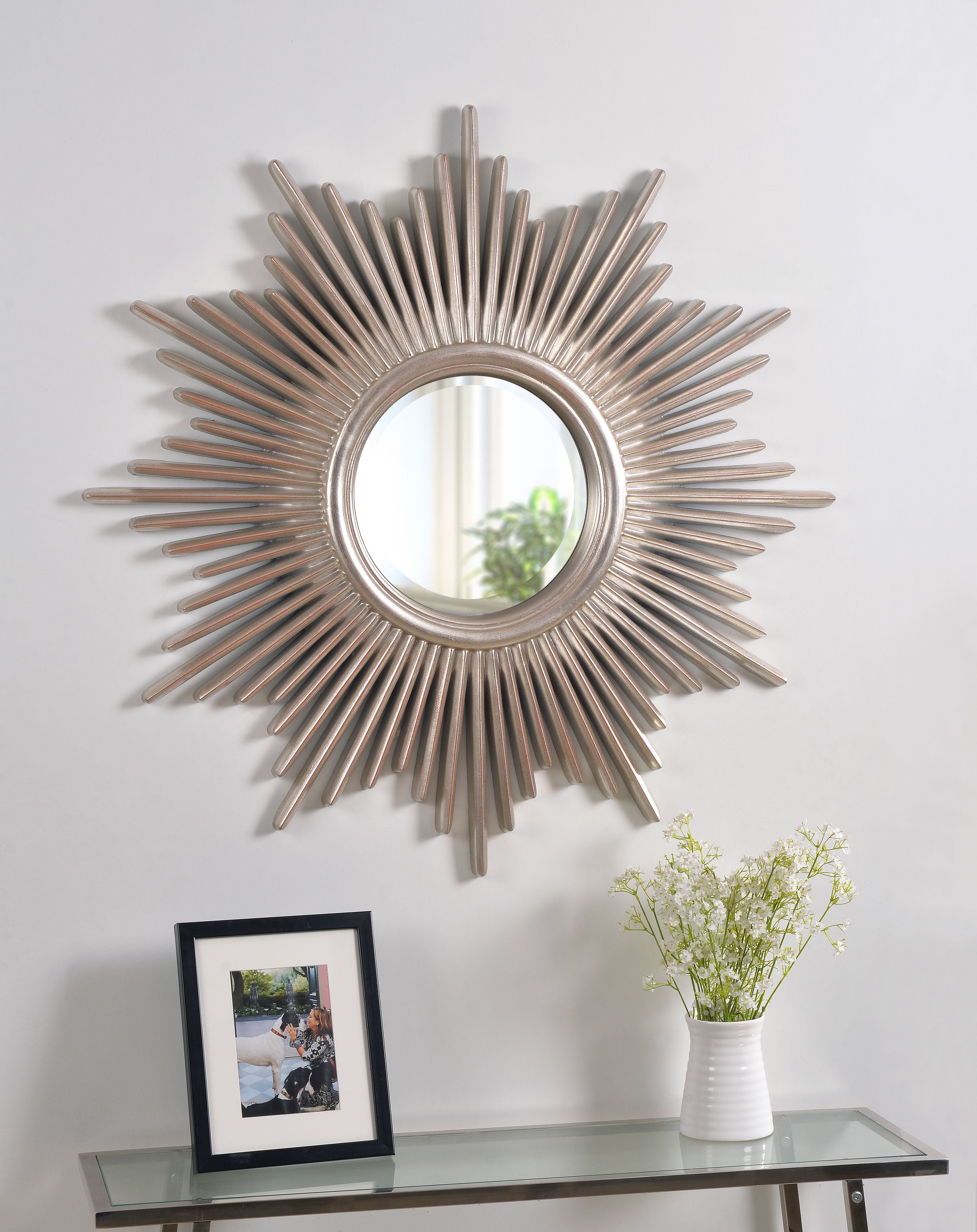 Modern Sunburst Mirrors | Allmodern With Regard To Estrela Modern Sunburst Metal Wall Mirrors (View 4 of 30)