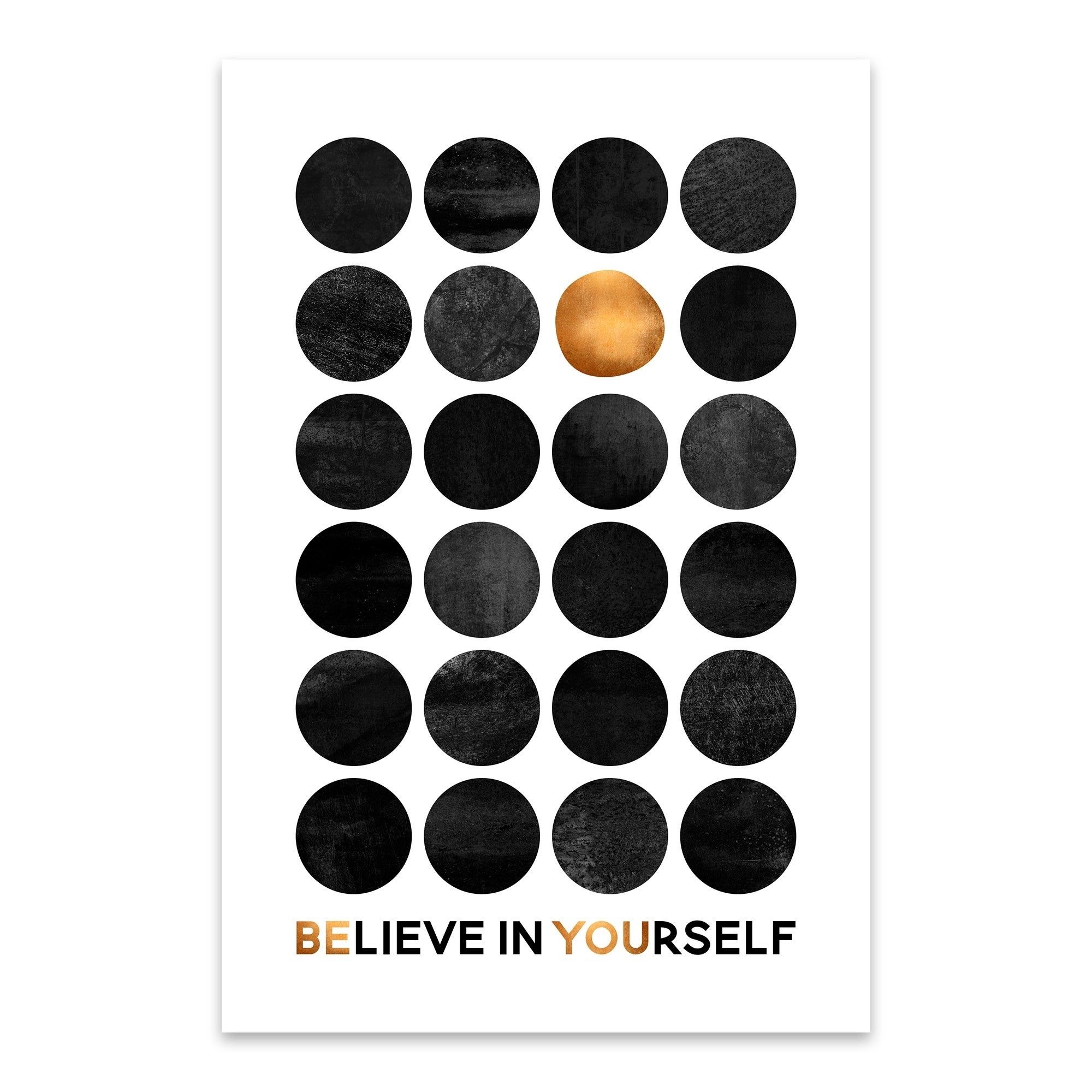 Noir Gallery 'be You' Believe In Yourself Typography Metal Wall Art Print In Rectangle Like Yourself Inspirational Typography Wall Plaque (View 16 of 30)