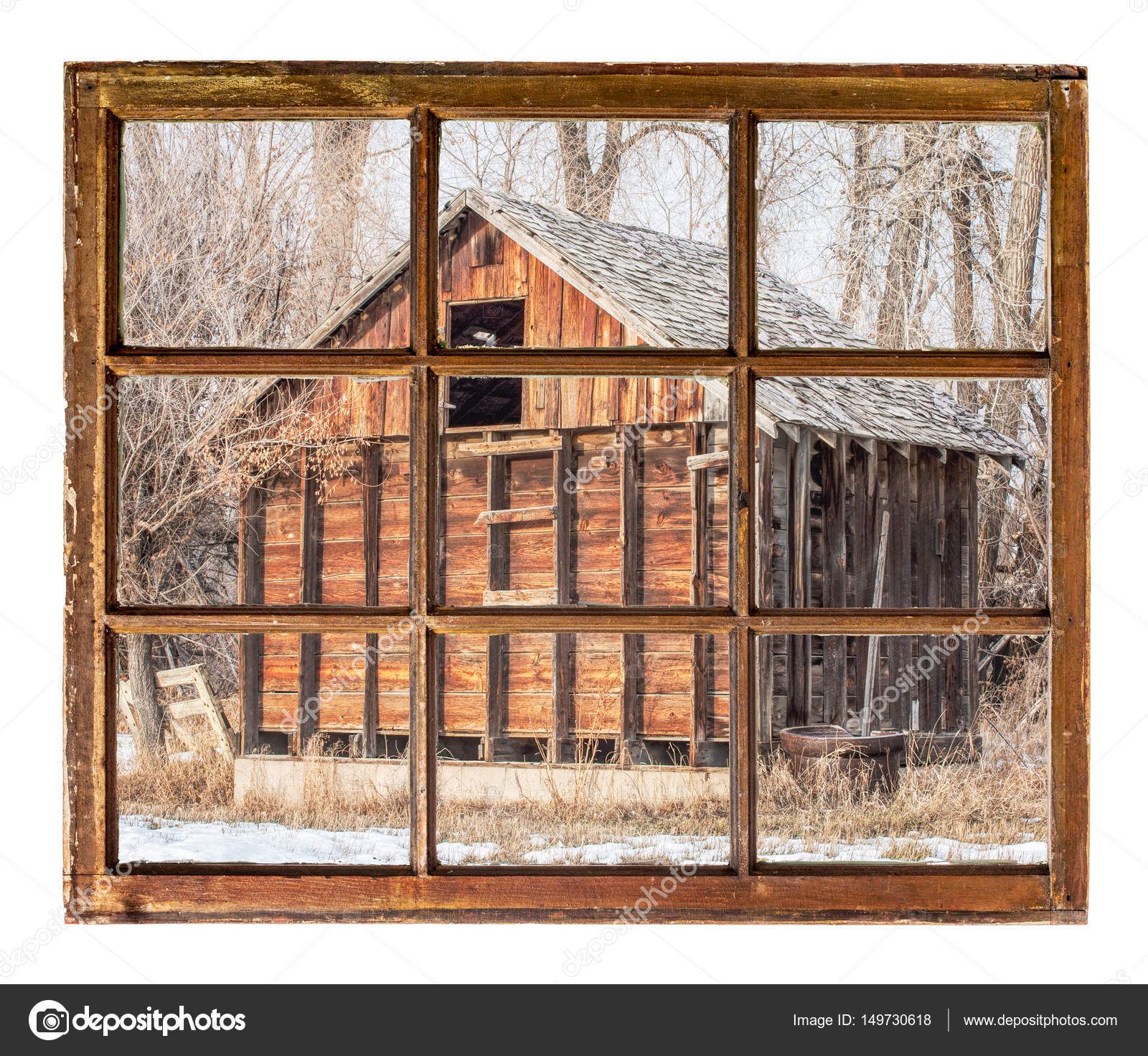 Old Rustic Barn Window View — Stock Photo © Pixelsaway With Old Rustic Barn Window Frame (View 20 of 30)