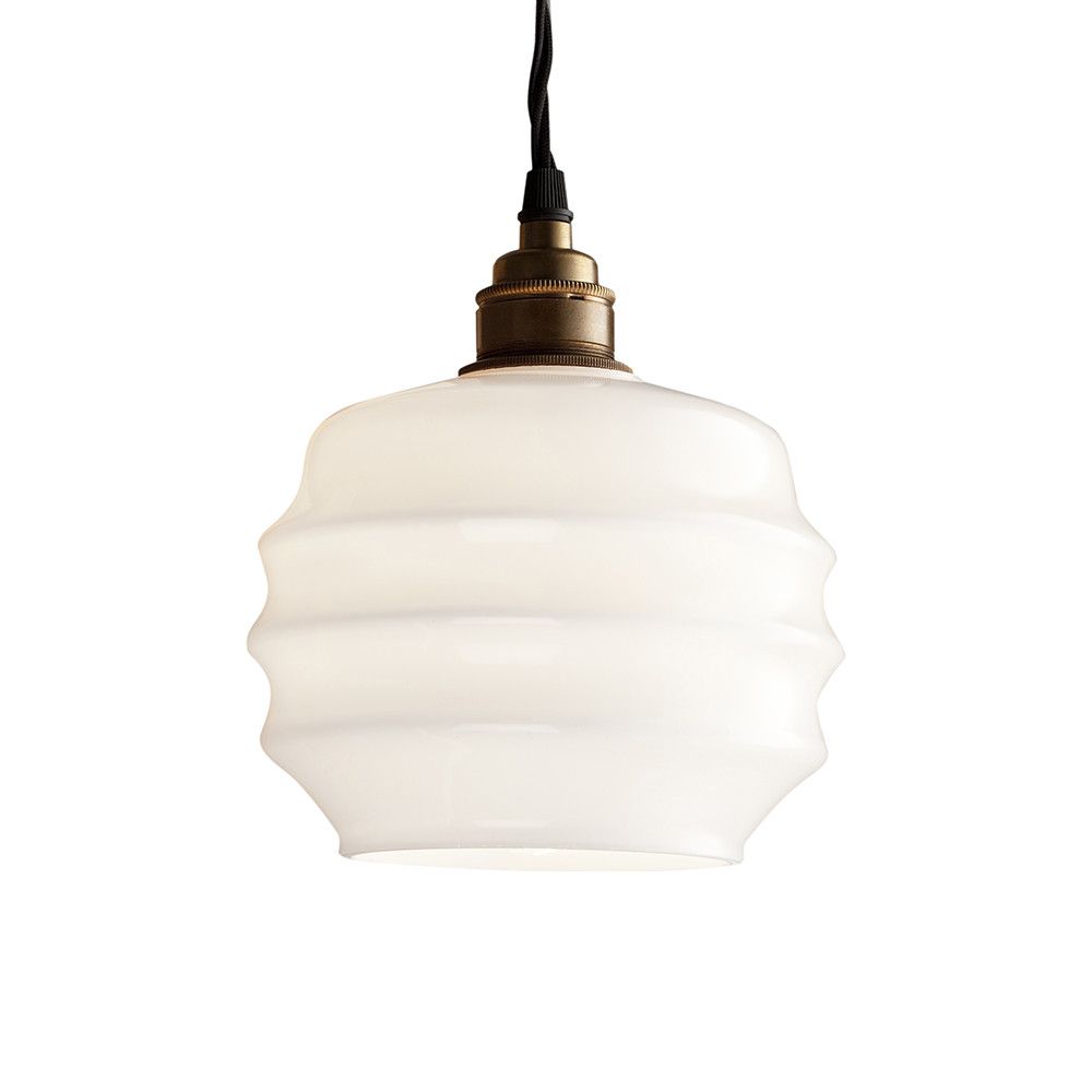 Opal Glass Pendant Light – Deco Large Intended For Amara 2 Light Dome Pendants (View 6 of 30)