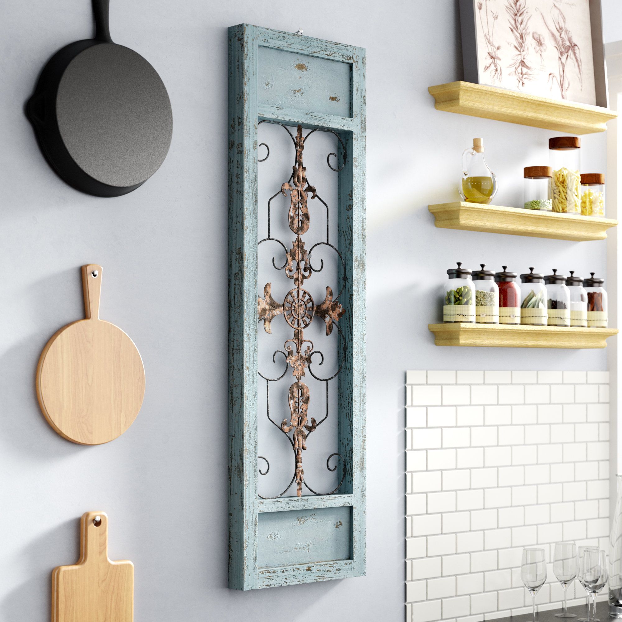 Ornamental Wood And Metal Scroll Wall Décor Throughout Ornamental Wood And Metal Scroll Wall Decor (Photo 1 of 30)