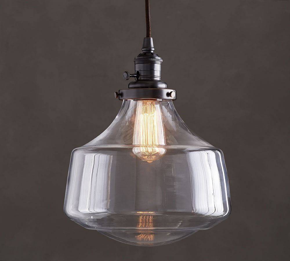 Pb Classic Schoolhouse Cord Pendant – Clear Glass In 2019 In Goldie 1 Light Single Bell Pendants (View 21 of 30)