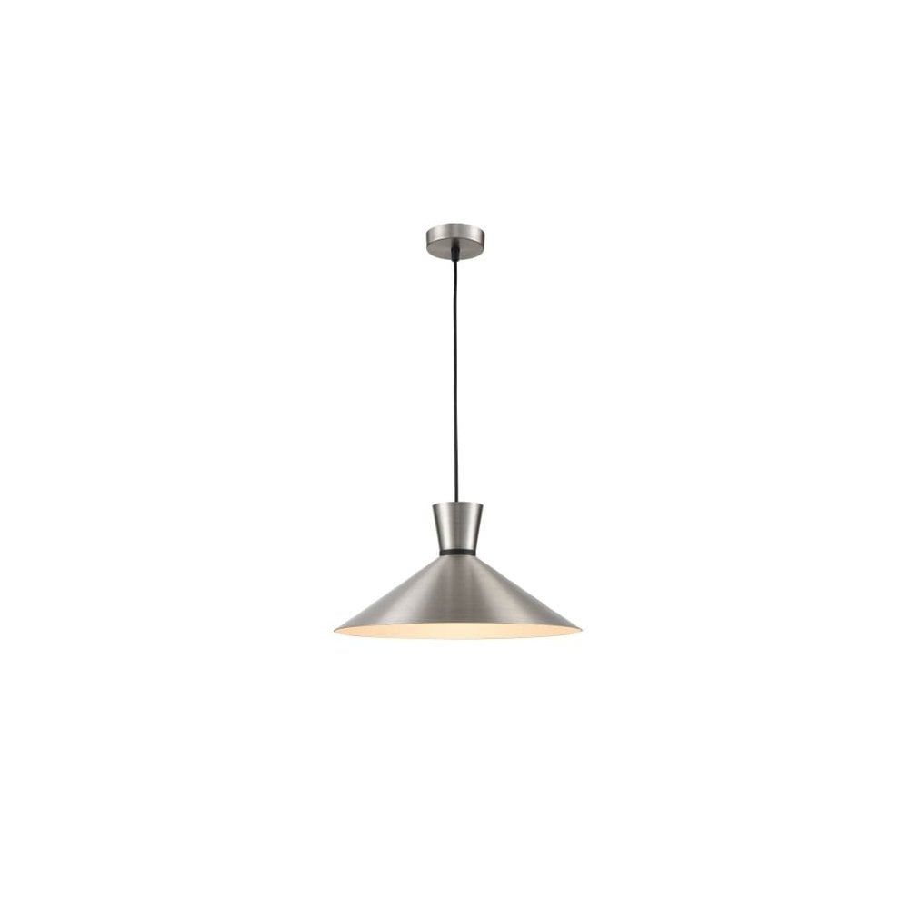 Pch211 Happy Single Light Ceiling Pendant With Satin Nickel Finish In Terry 1 Light Single Bell Pendants (Photo 20 of 30)