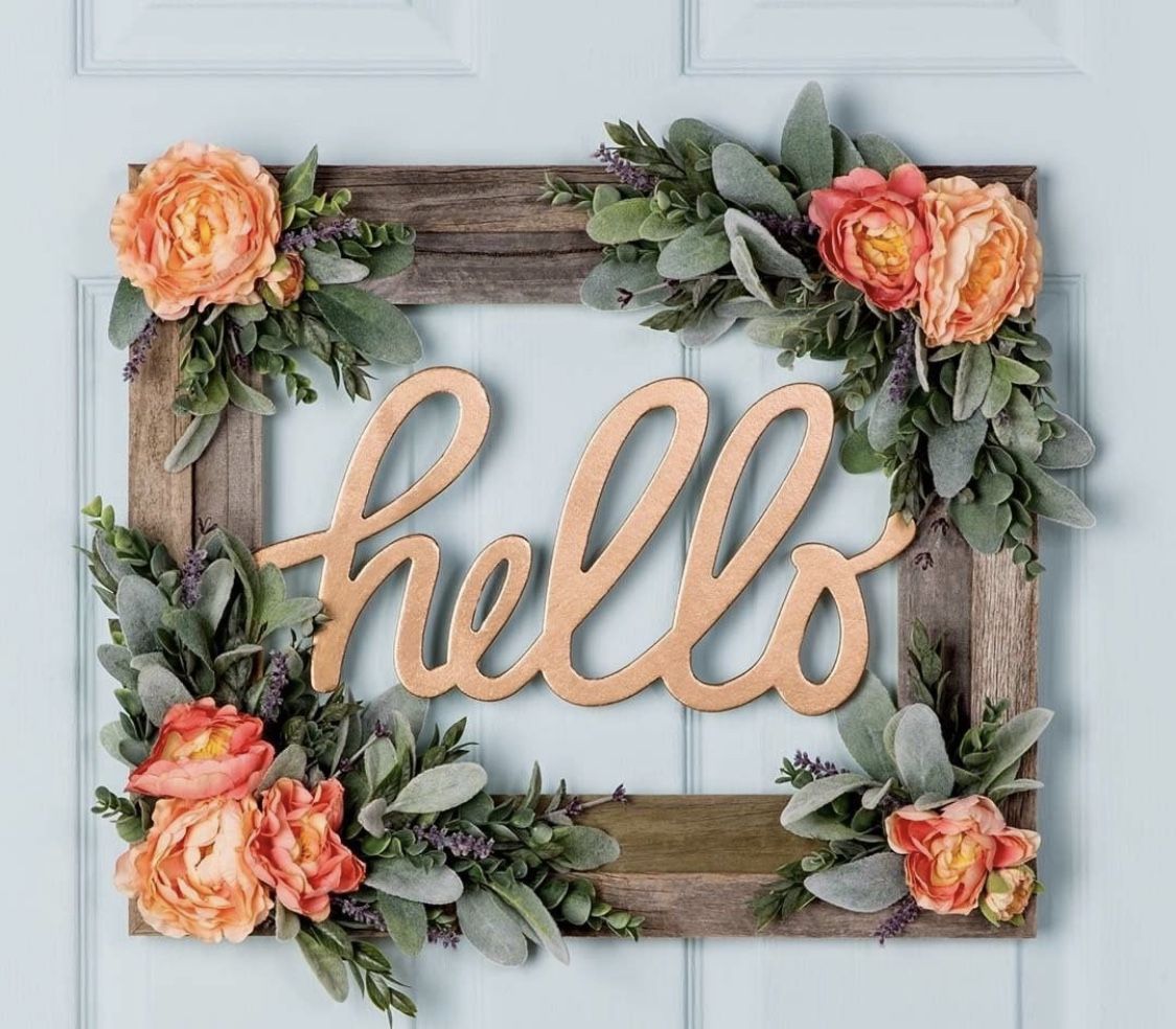 Pinbrook🌼low On Wreath's~ | Home Decor, Picture Frame In Floral Wreath Wood Framed Wall Decor (View 27 of 30)