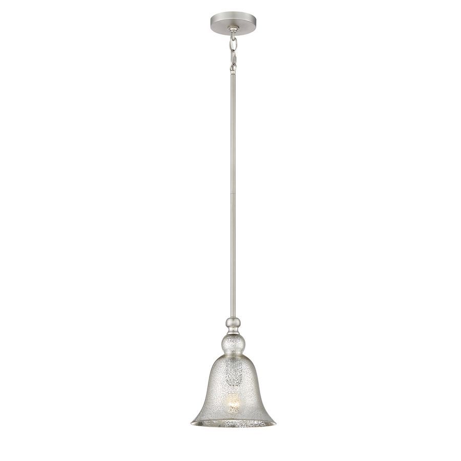 Quoizel Berkeley 8.25 In Brushed Nickel Vintage Hardwired With Scruggs 1 Light Geometric Pendants (Photo 19 of 30)