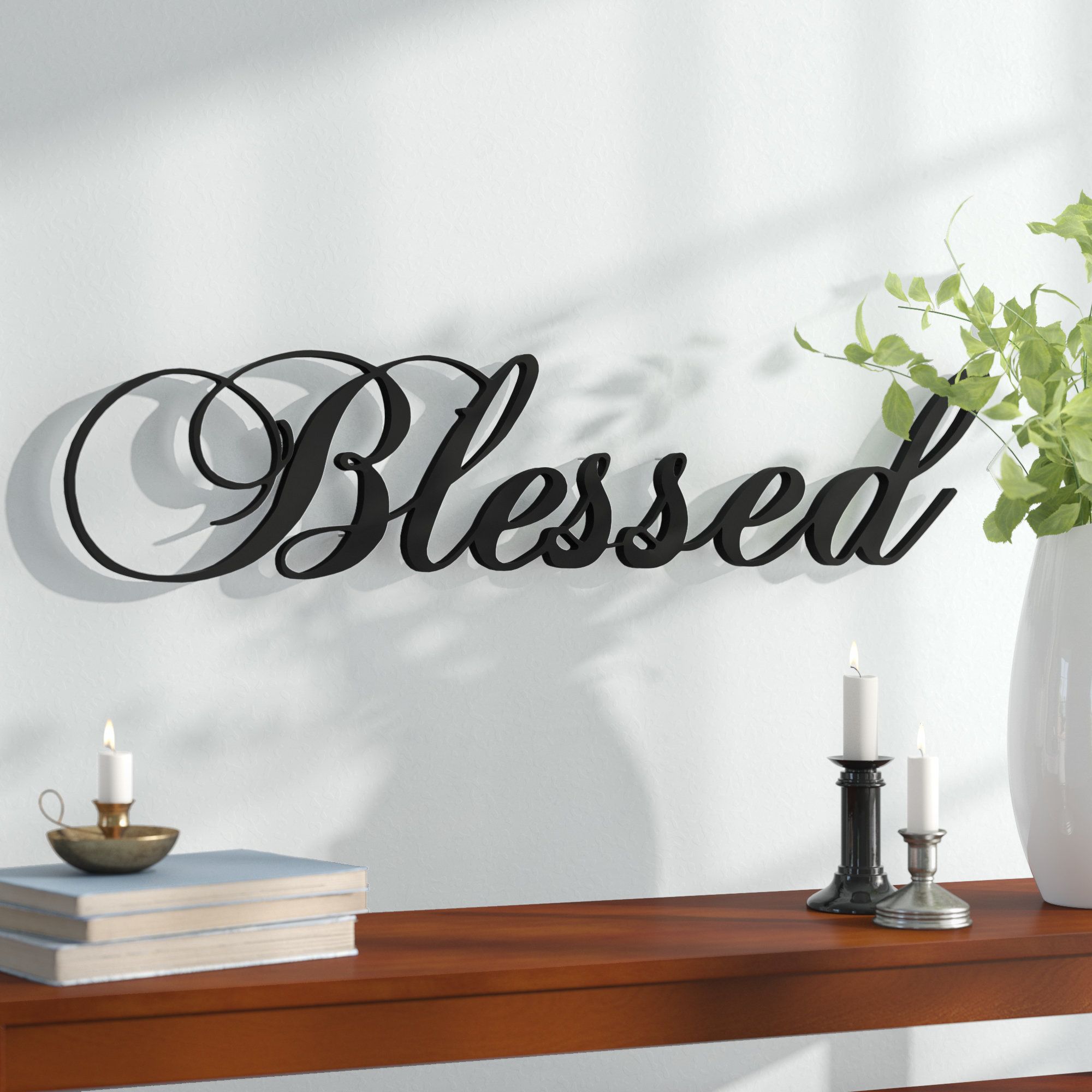 Red Barrel Studio Blessed Steel Wall Décor & Reviews | Wayfair Throughout Metal Leaf Wall Decor By Red Barrel Studio (View 15 of 30)