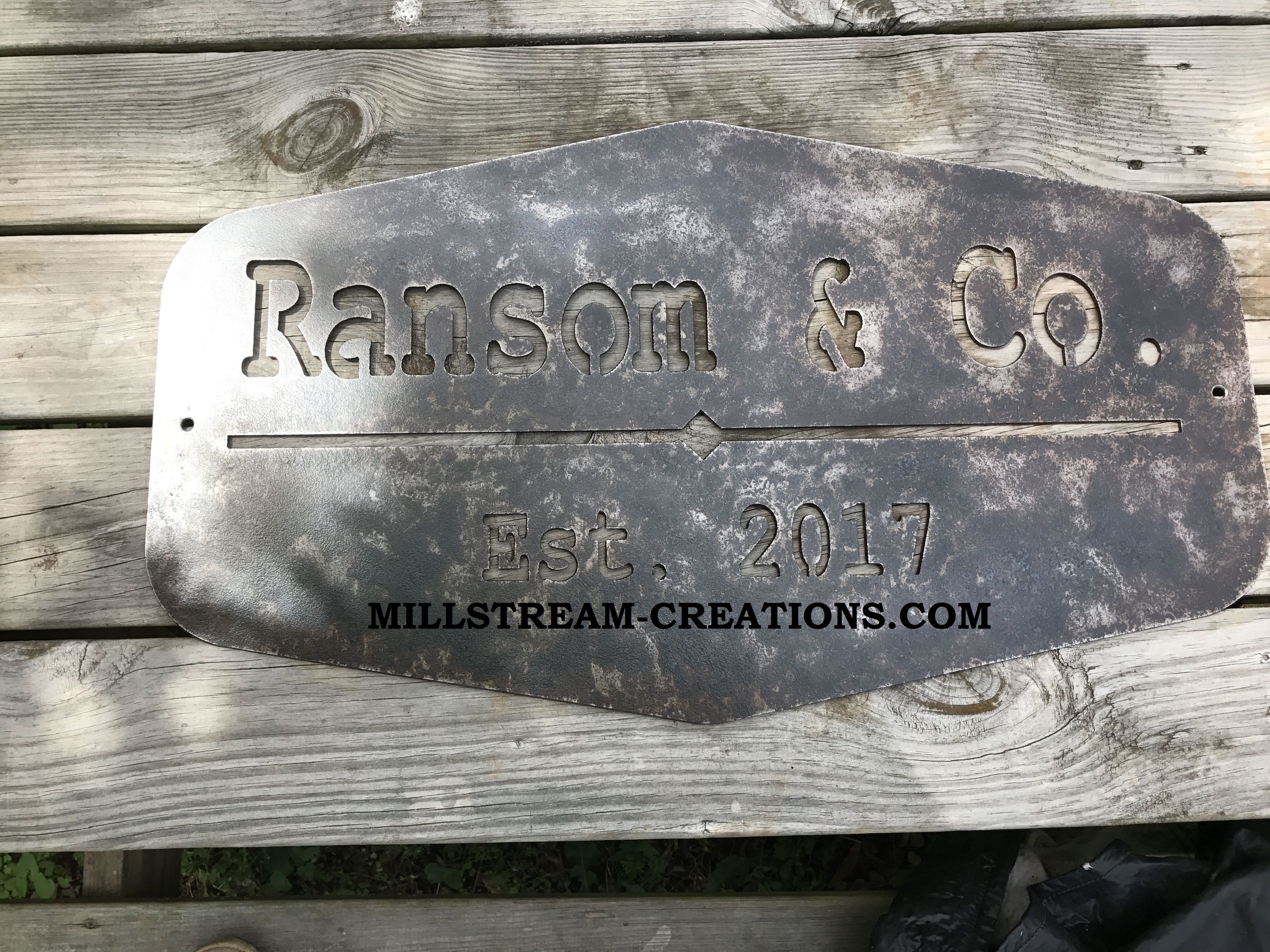 Rustic Distressed Metal Signs With Personalized Distressed Vintage Look Kitchen Metal Sign Wall Decor (Photo 22 of 30)