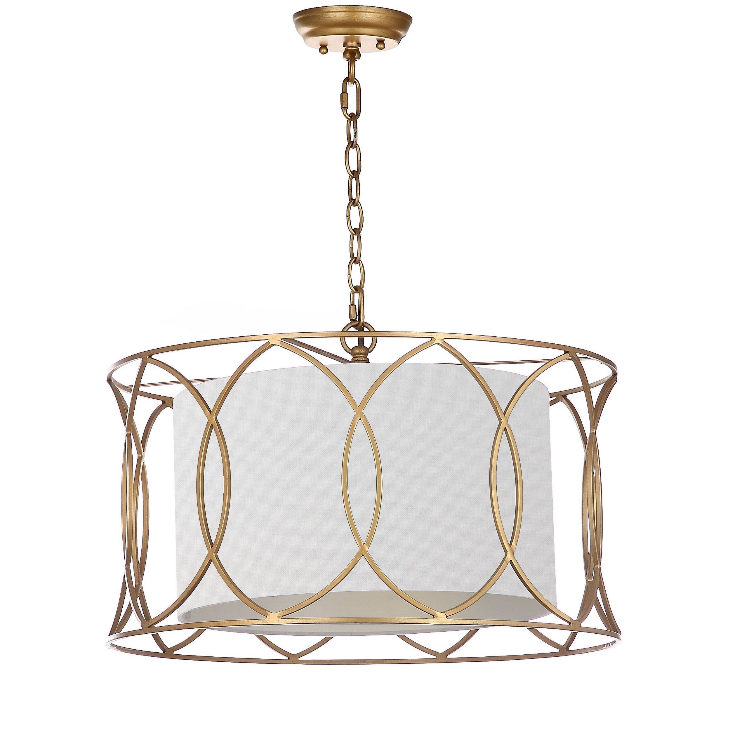 Safavieh Lighting Silas Gold Adjustable Pendant Lamp With Regard To Balducci 5 Light Pendants (View 3 of 30)