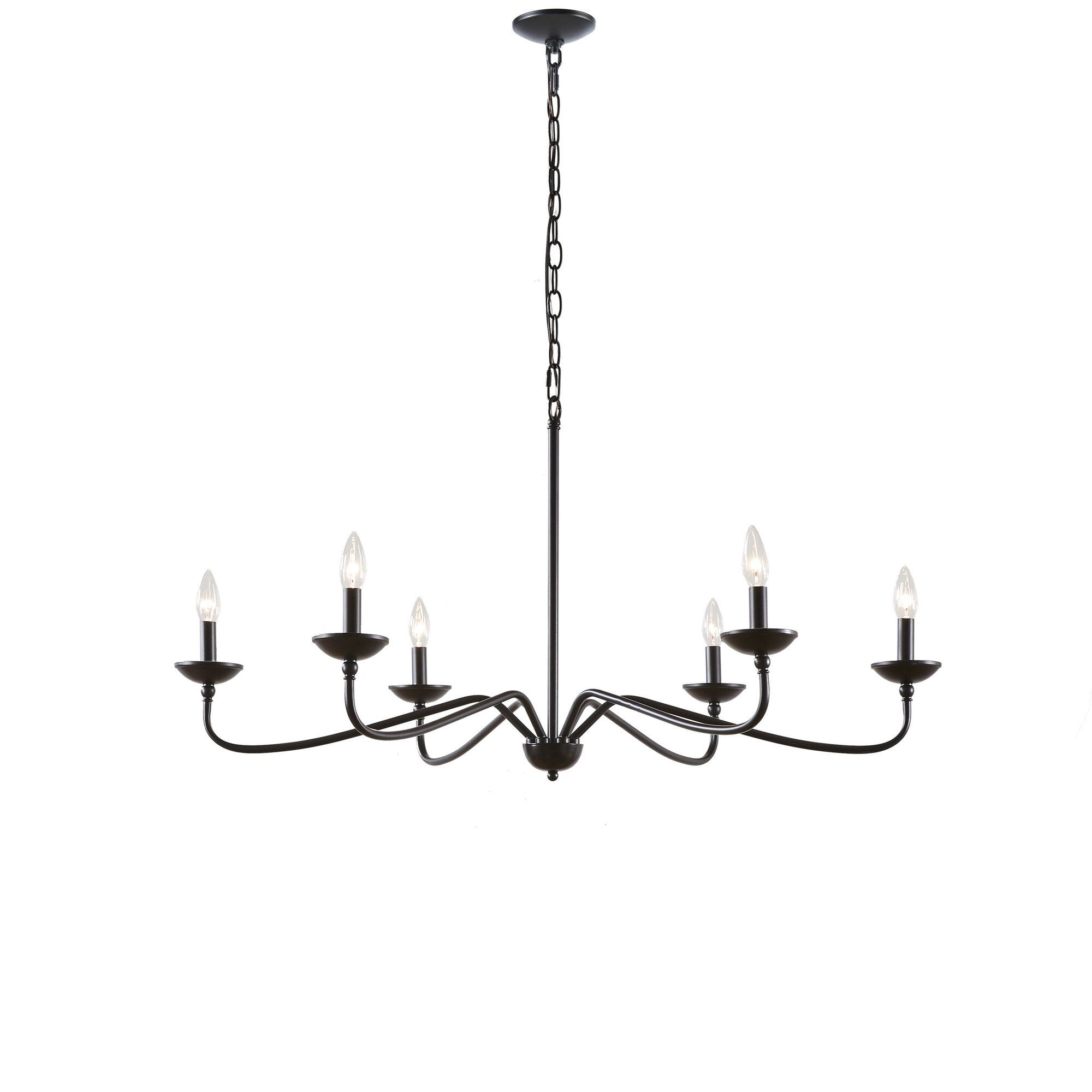 Scannell 6 Light Candle Style Chandelier Pertaining To Perseus 6 Light Candle Style Chandeliers (View 9 of 30)