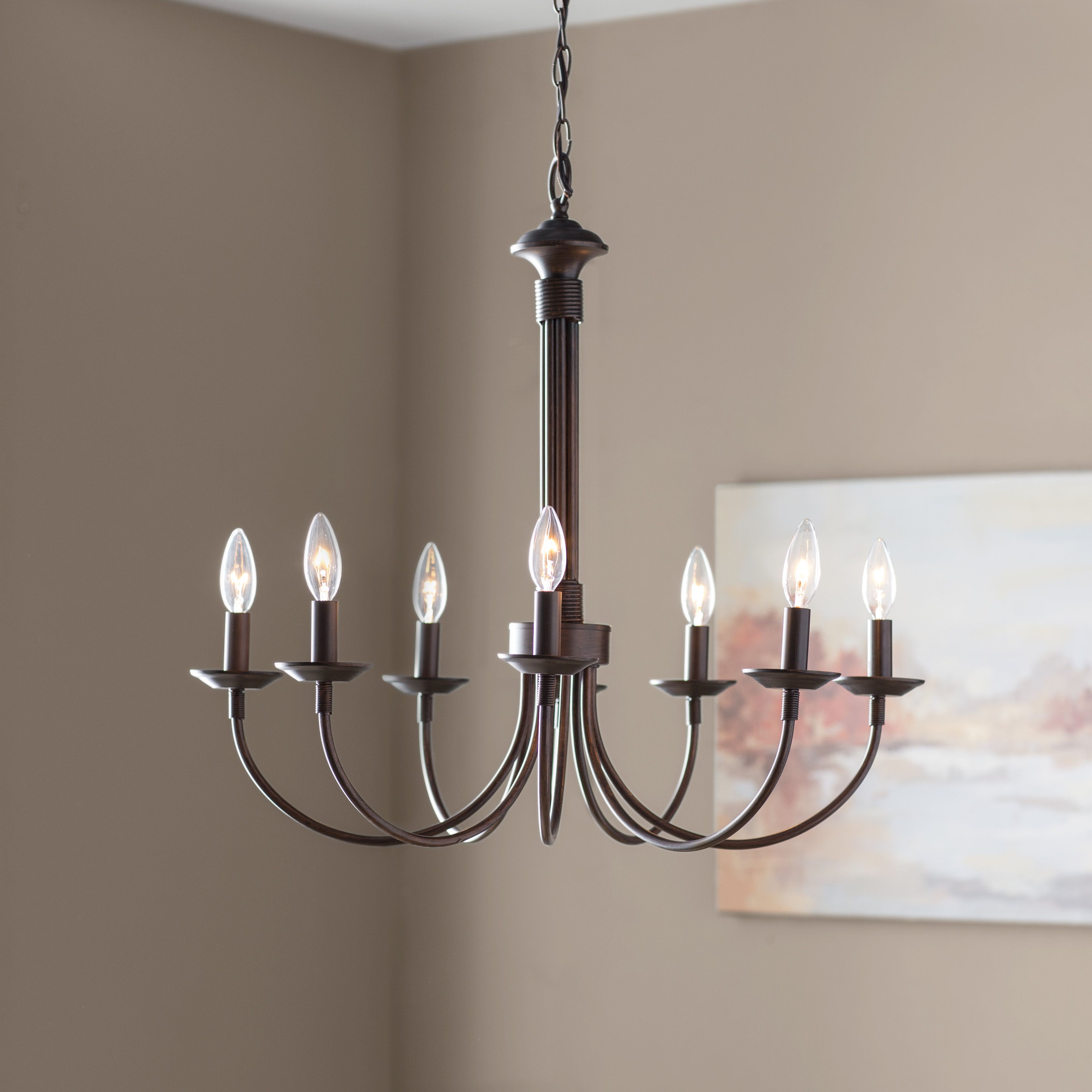 Shaylee 8 Light Candle Style Chandelier Intended For Giverny 9 Light Candle Style Chandeliers (View 17 of 30)