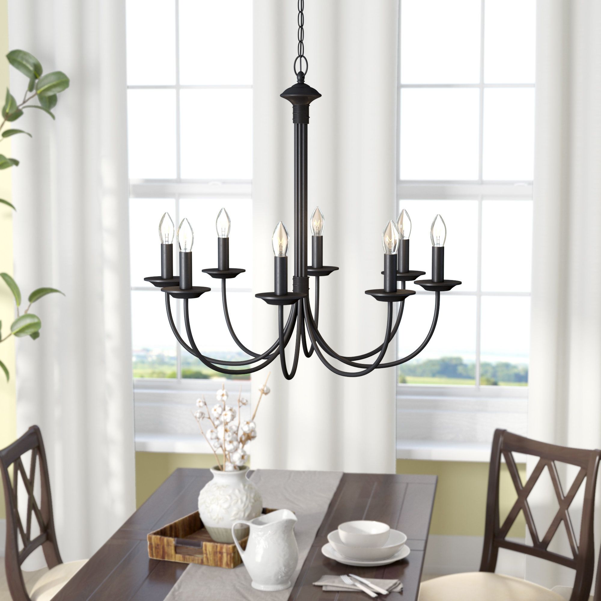 Shaylee 8 Light Candle Style Chandelier With Regard To Shaylee 5 Light Candle Style Chandeliers (Photo 8 of 30)