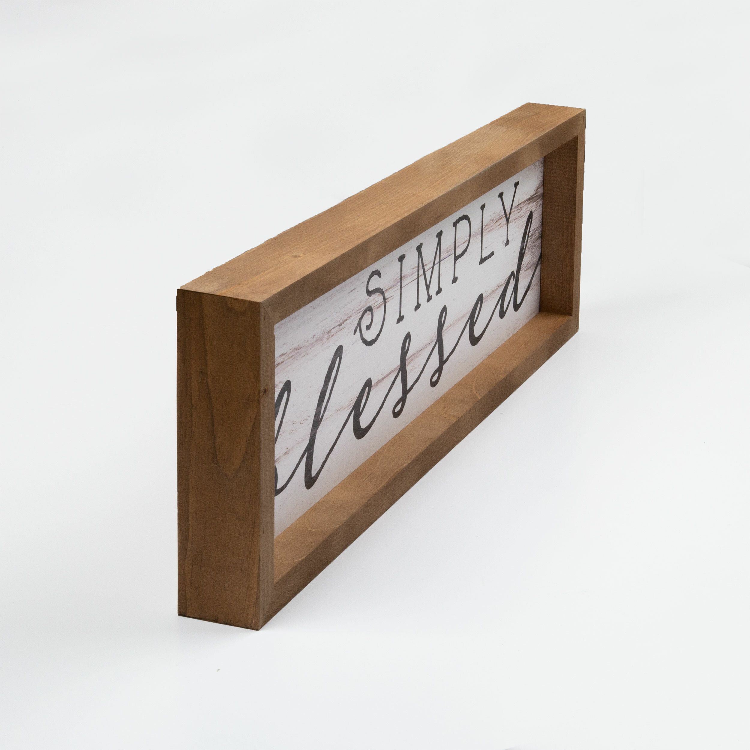 'simply Blessed' Graphic Art Print On Wood For Fawcett Thankful Heart Wall Decor (View 11 of 30)