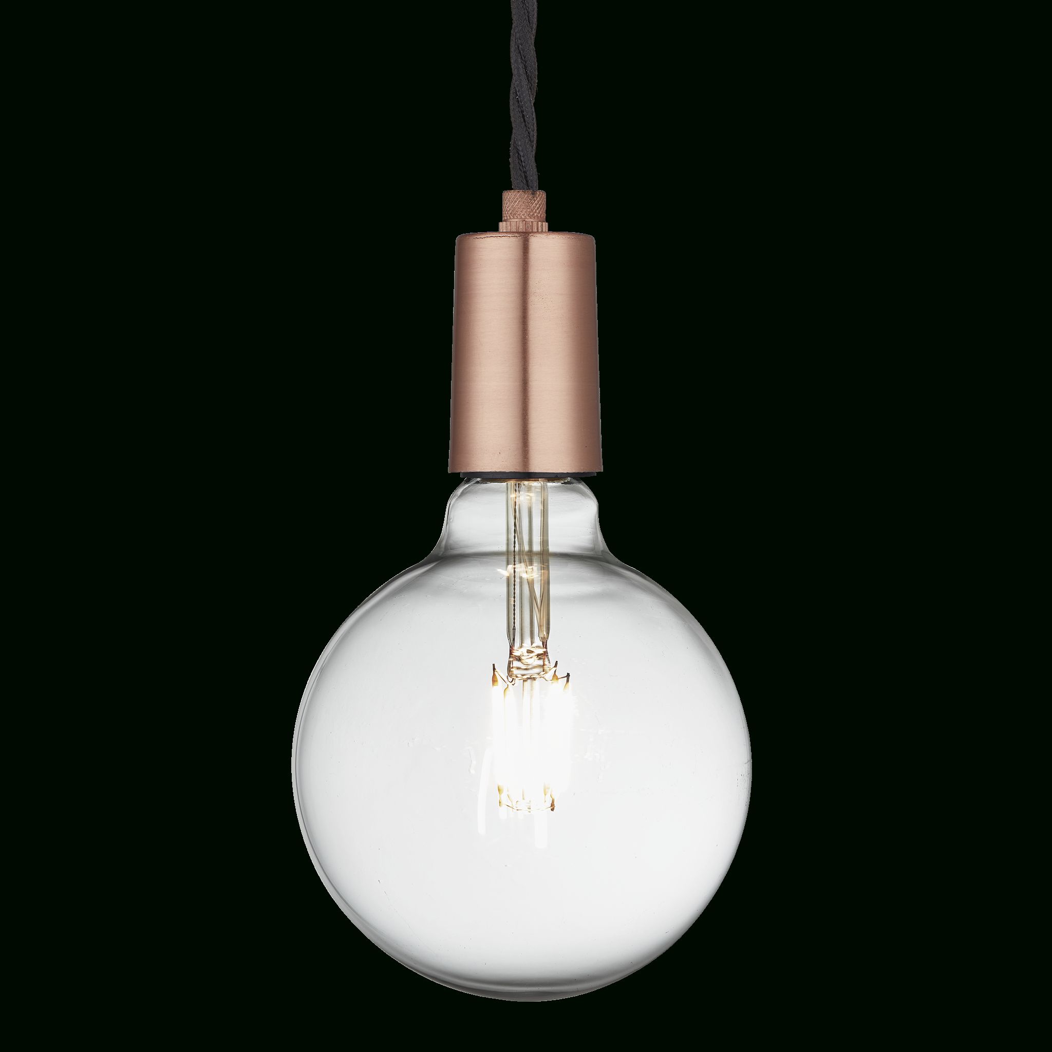 Sleek Edison Pendant – 1 Wire – Copper | Vintage Bulbs | Eco Inside Vintage Edison 1 Light Bowl Pendants (View 30 of 30)