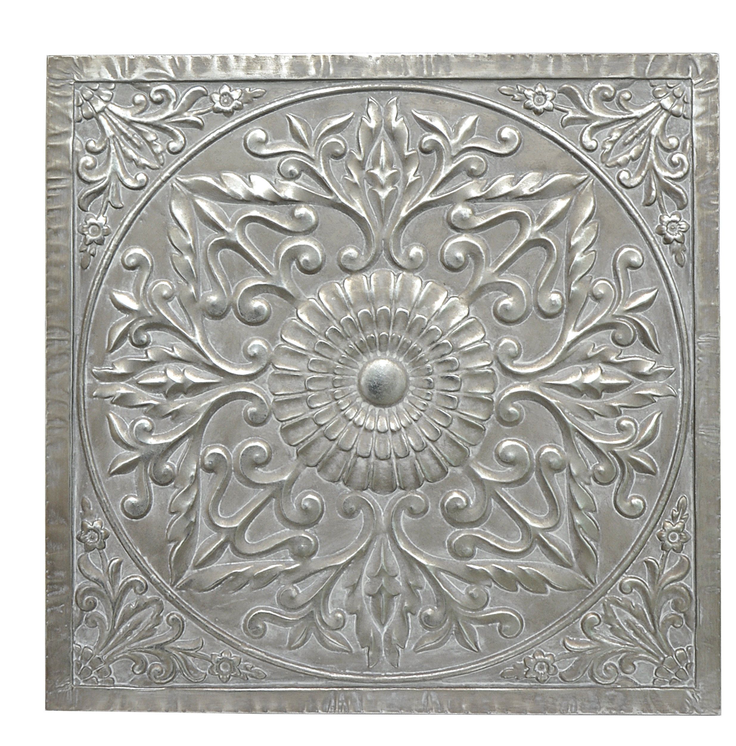 Square Medallion Wall Décor With Shabby Medallion Wall Decor (View 9 of 30)