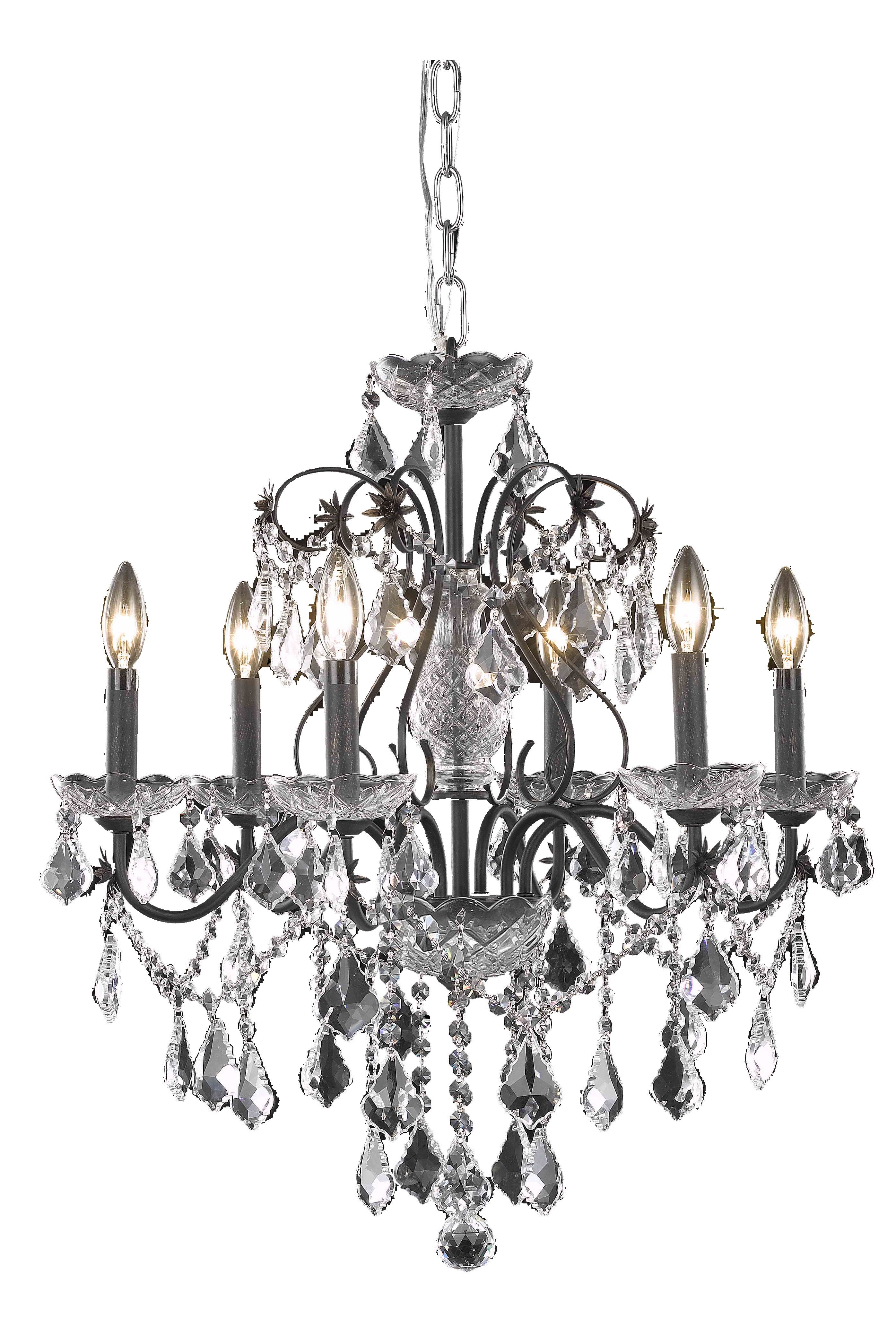 St. Francis 6 Light Candle Style Chandelier Regarding Benedetto 5 Light Crystal Chandeliers (Photo 23 of 30)