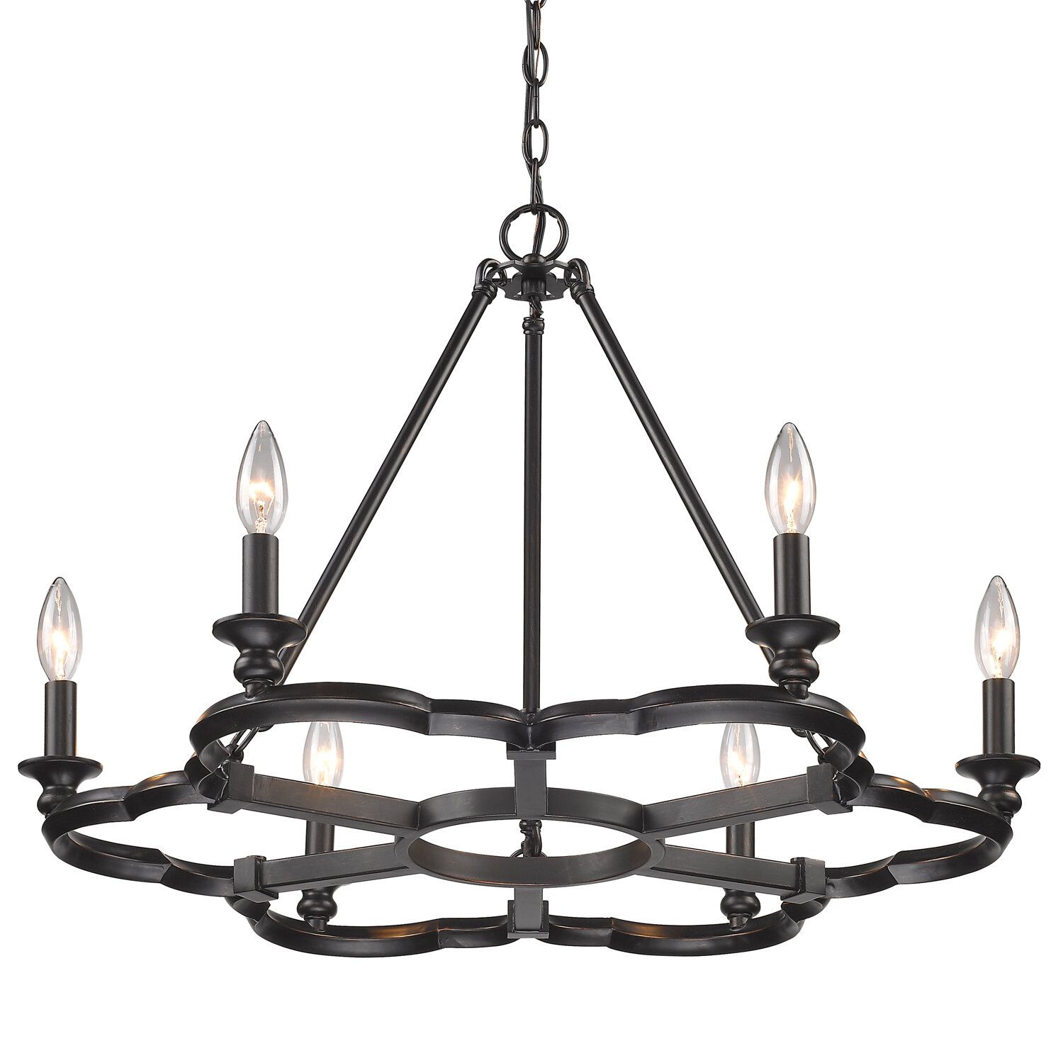 Stephania 6 Light Candle Style Chandelier Intended For Diaz 6 Light Candle Style Chandeliers (View 6 of 30)